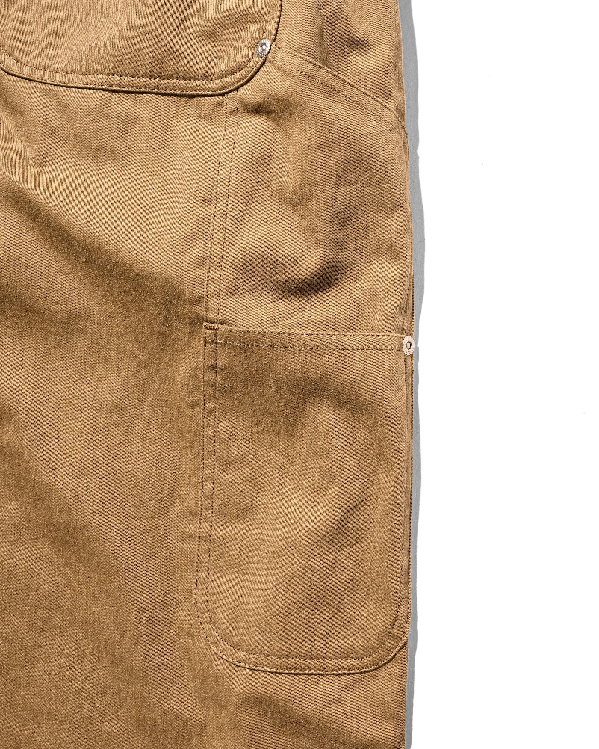 【12.27 SAT 20:00- IN STOCK】VINTAGE EFFECT DOUBLE KNEE CURVED WORKER PANTS (BEIGE)