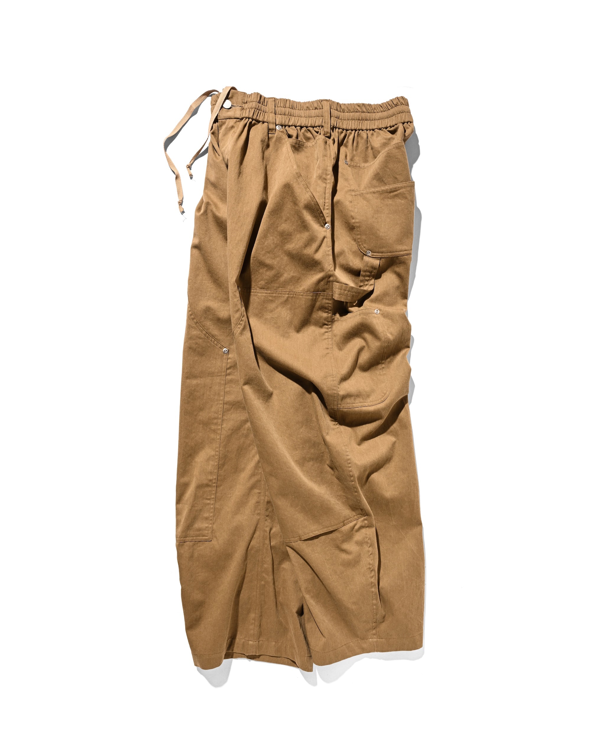 【12.27 SAT 20:00- IN STOCK】VINTAGE EFFECT DOUBLE KNEE CURVED WORKER PANTS (BEIGE)