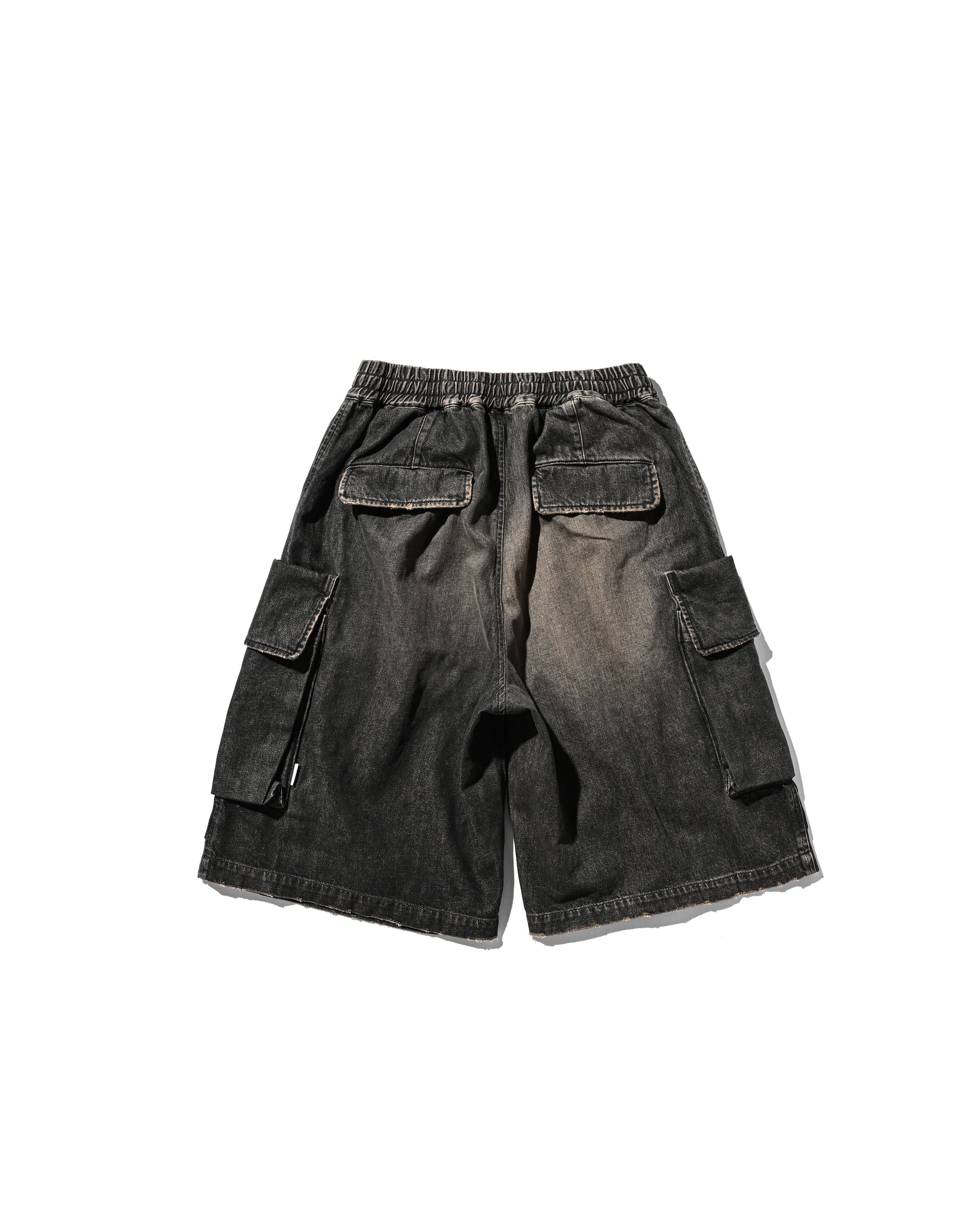 【5.31 SAT 20:00- IN STOCK】VINTAGE DYED SELVEDGE DENIM CITY MILITARY HALF PANTS (VINTAGE BLACK)