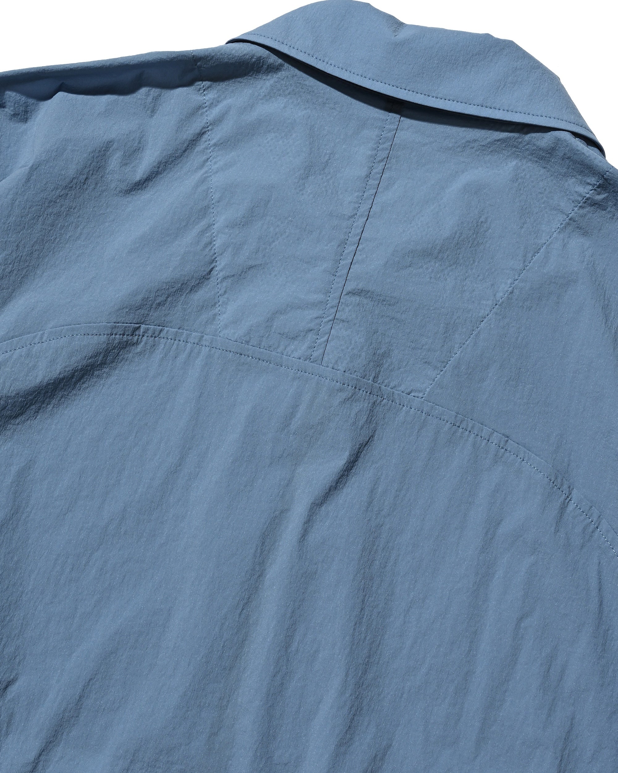 【6.20 SAT 20:00- IN STOCK】HALF ZIP TRAIL S/S SHIRT (SAX BLUE)