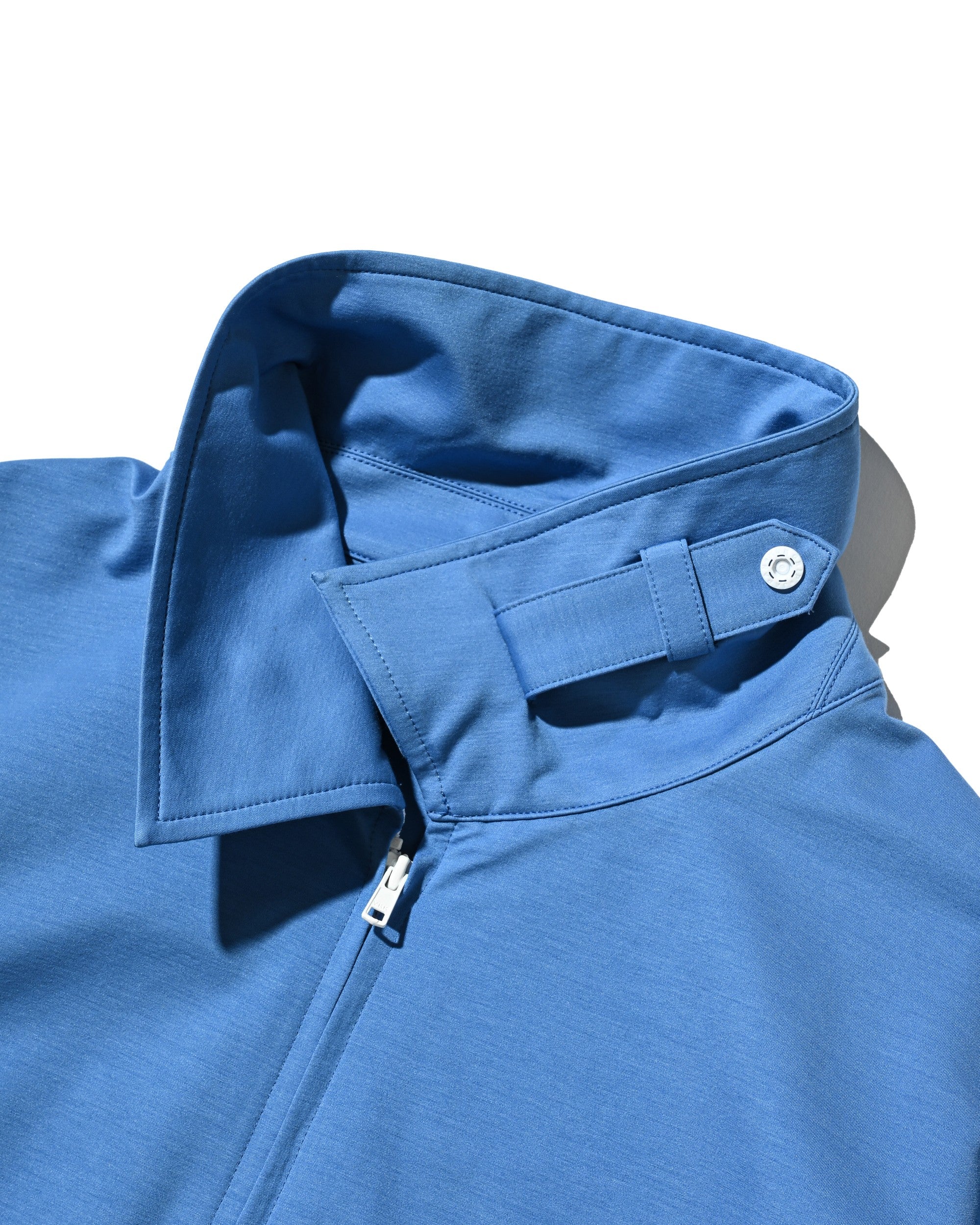 【6.27 SAT 20:00- IN STOCK】46G KNIT EVERYDAY ZIP UP S/S SHIRT (SAX BLUE)