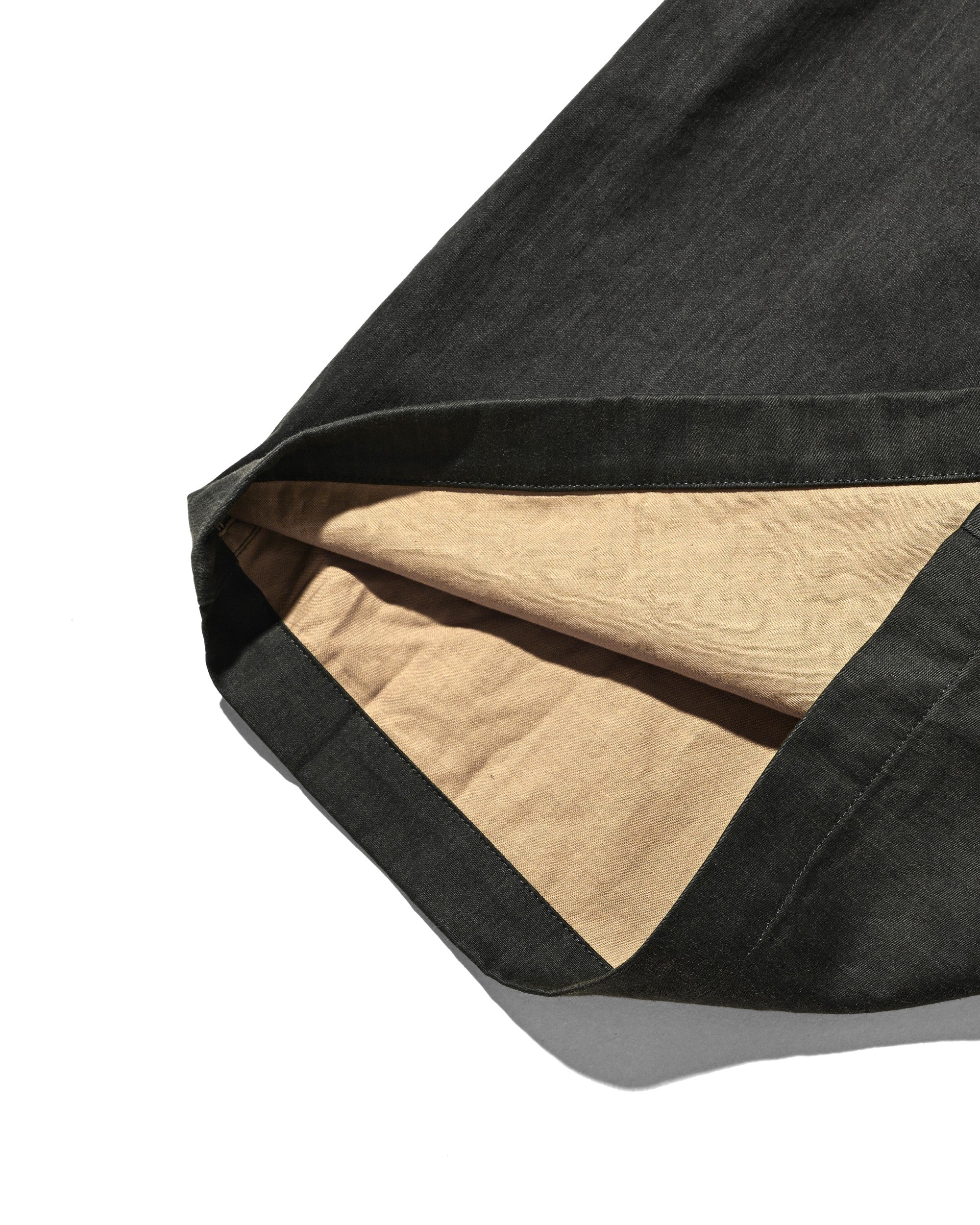 【7.4 SAT 20:00- IN STOCK】VINTAGE EFFECT DOUBLE KNEE WORKER BAGGY HALF PANTS (BLACK)