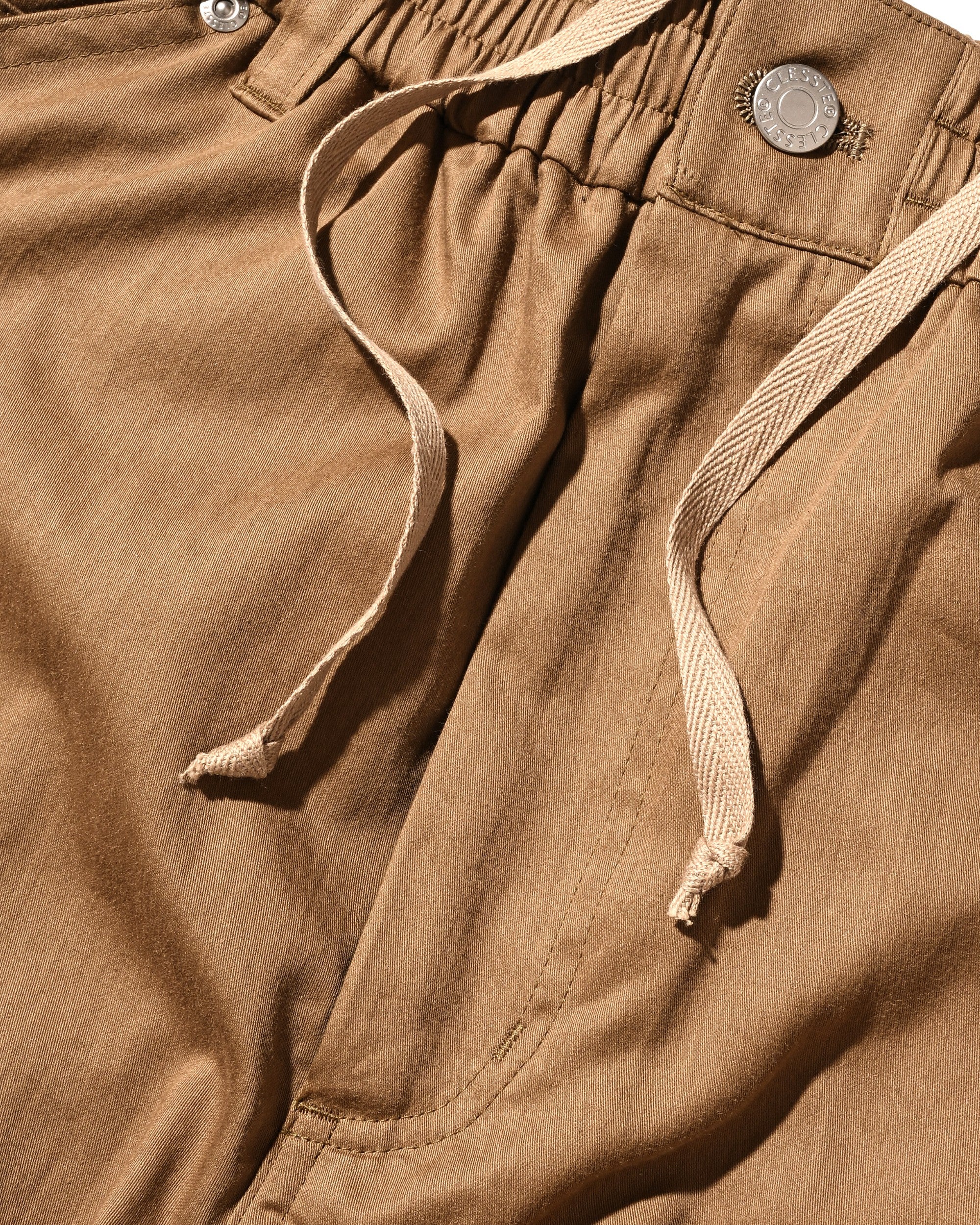 【7.4 SAT 20:00- IN STOCK】VINTAGE EFFECT DOUBLE KNEE WORKER BAGGY HALF PANTS (BEIGE)