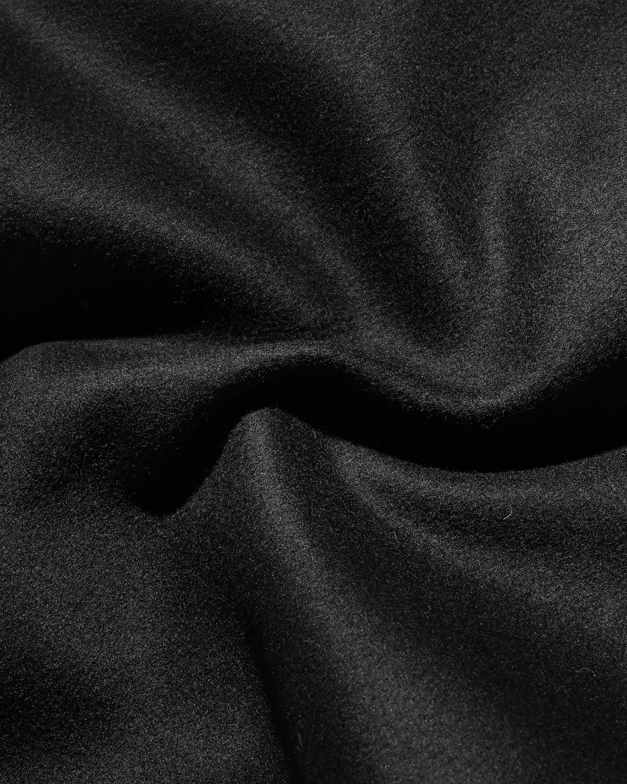 【12.10 WED 20:00- IN STOCK】LEATHER COLLAR WOOL MELTON BALMACAAN COAT (BLACK)