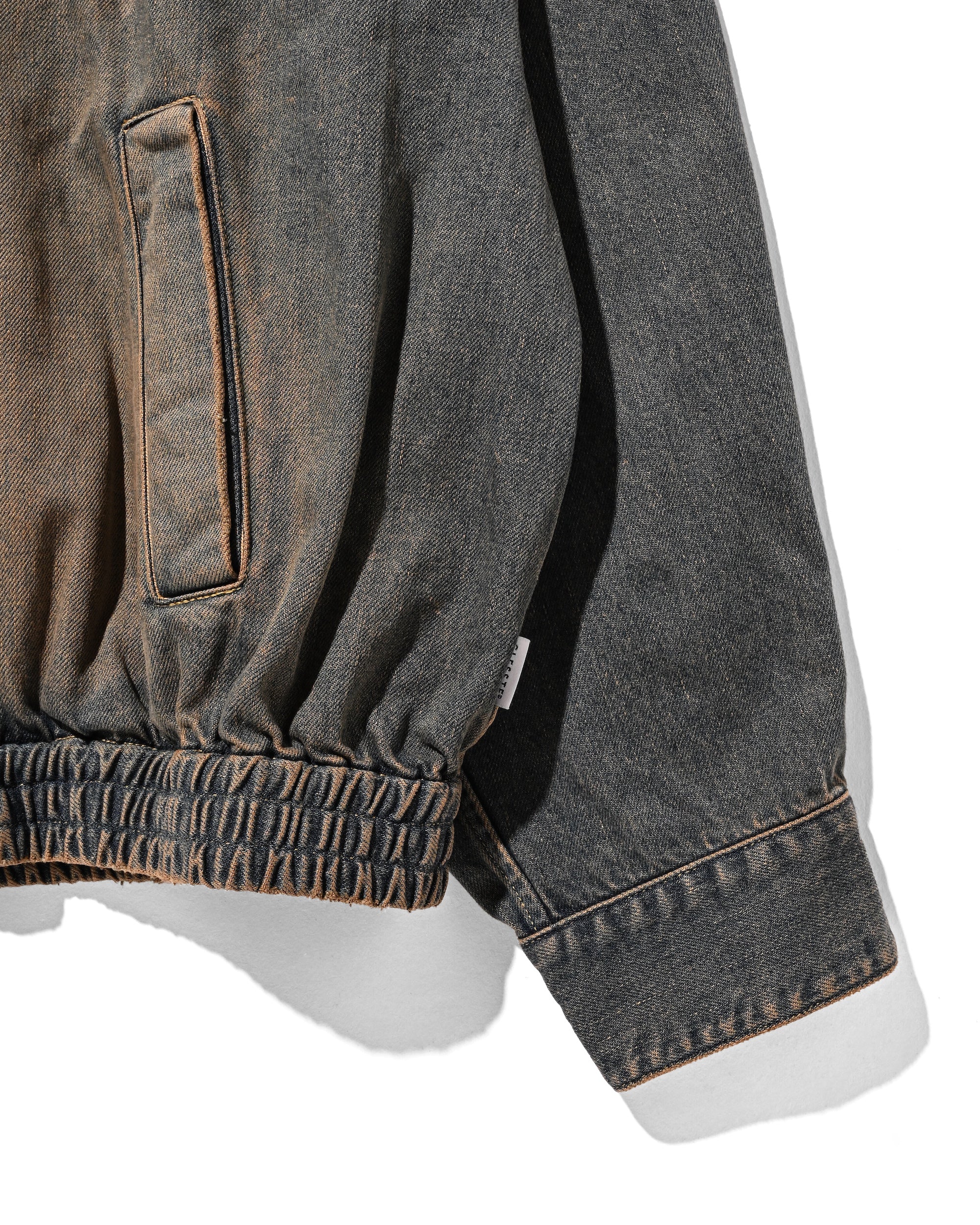 VINTAGE DYED SELVEDGE DENIM CITY UTILITY JACKET (VINTAGE BROWN)