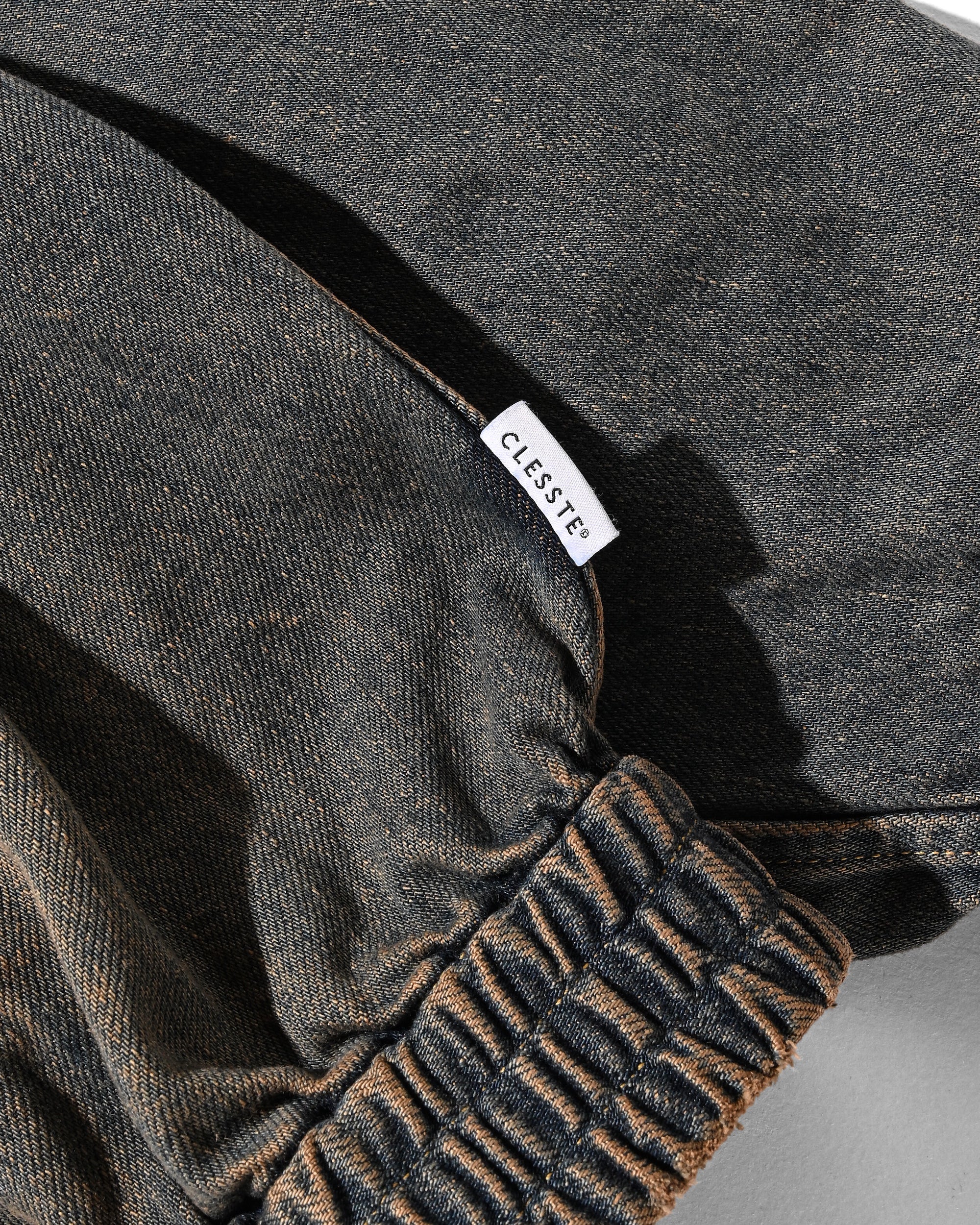 VINTAGE DYED SELVEDGE DENIM CITY UTILITY JACKET (VINTAGE BROWN)