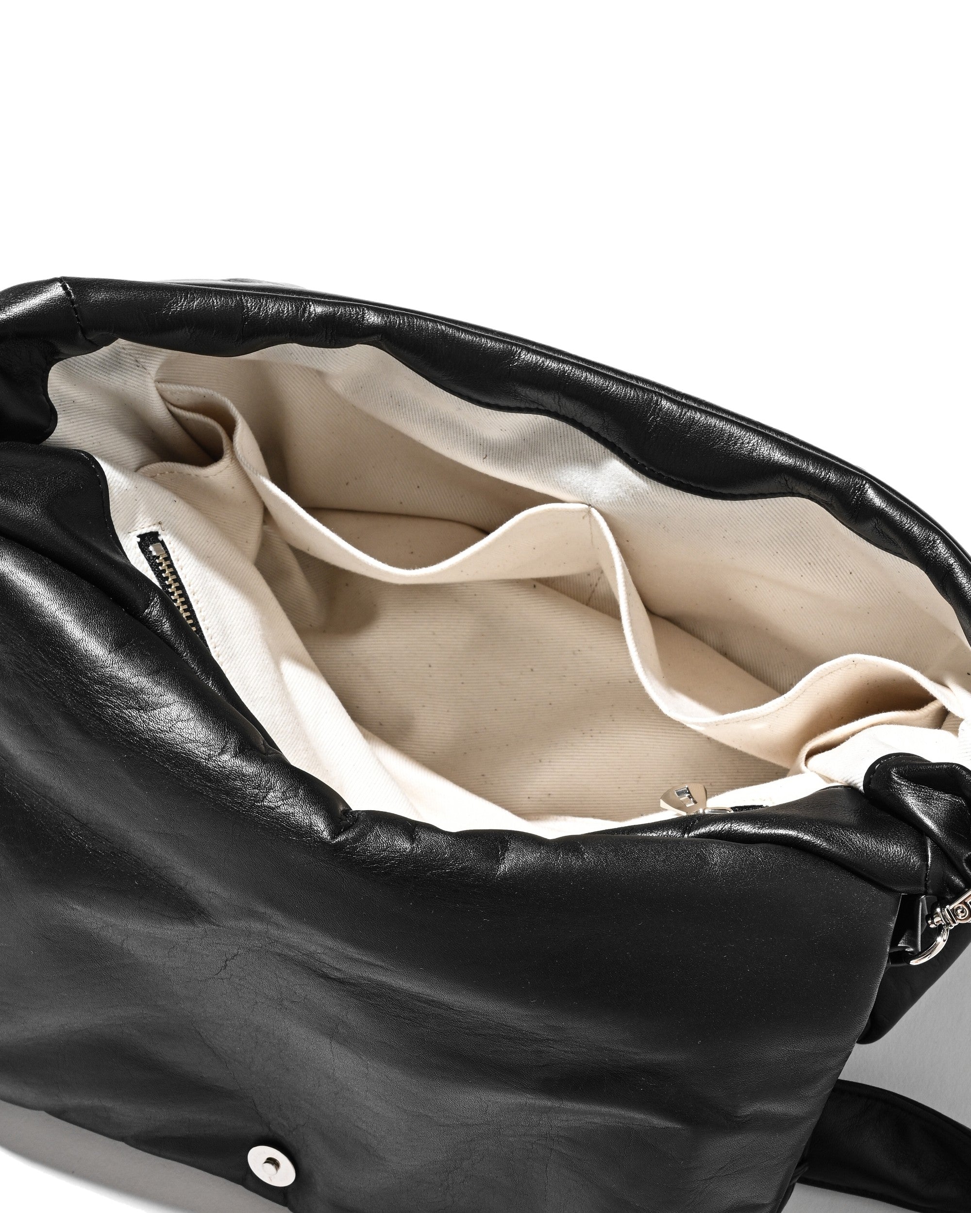 LEATHER PADDED FLAP HOLIDAY BAG