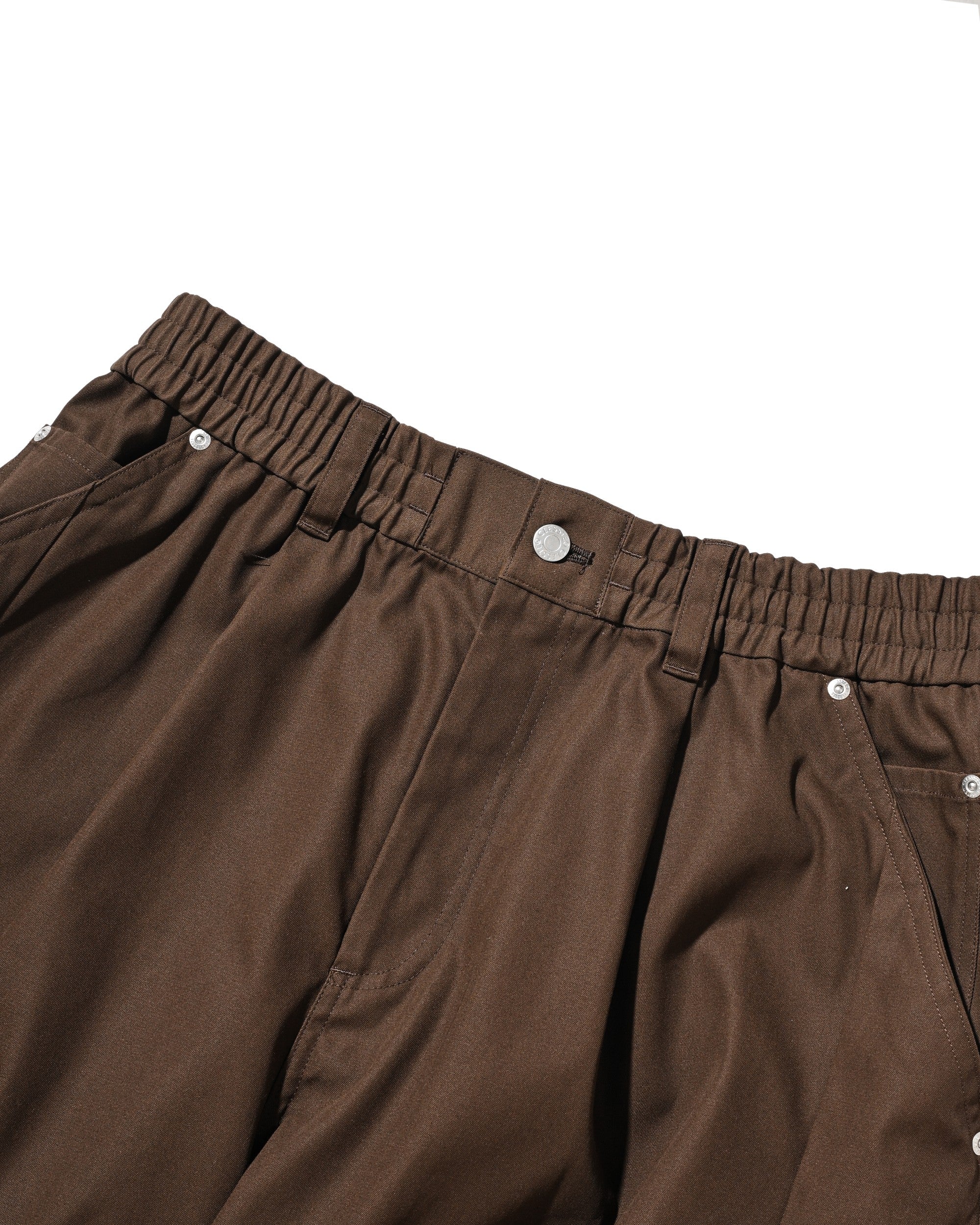 【7.11 SAT 20:00- IN STOCK】T/C GABARDINE CITY WIDE PANTS (BROWN)