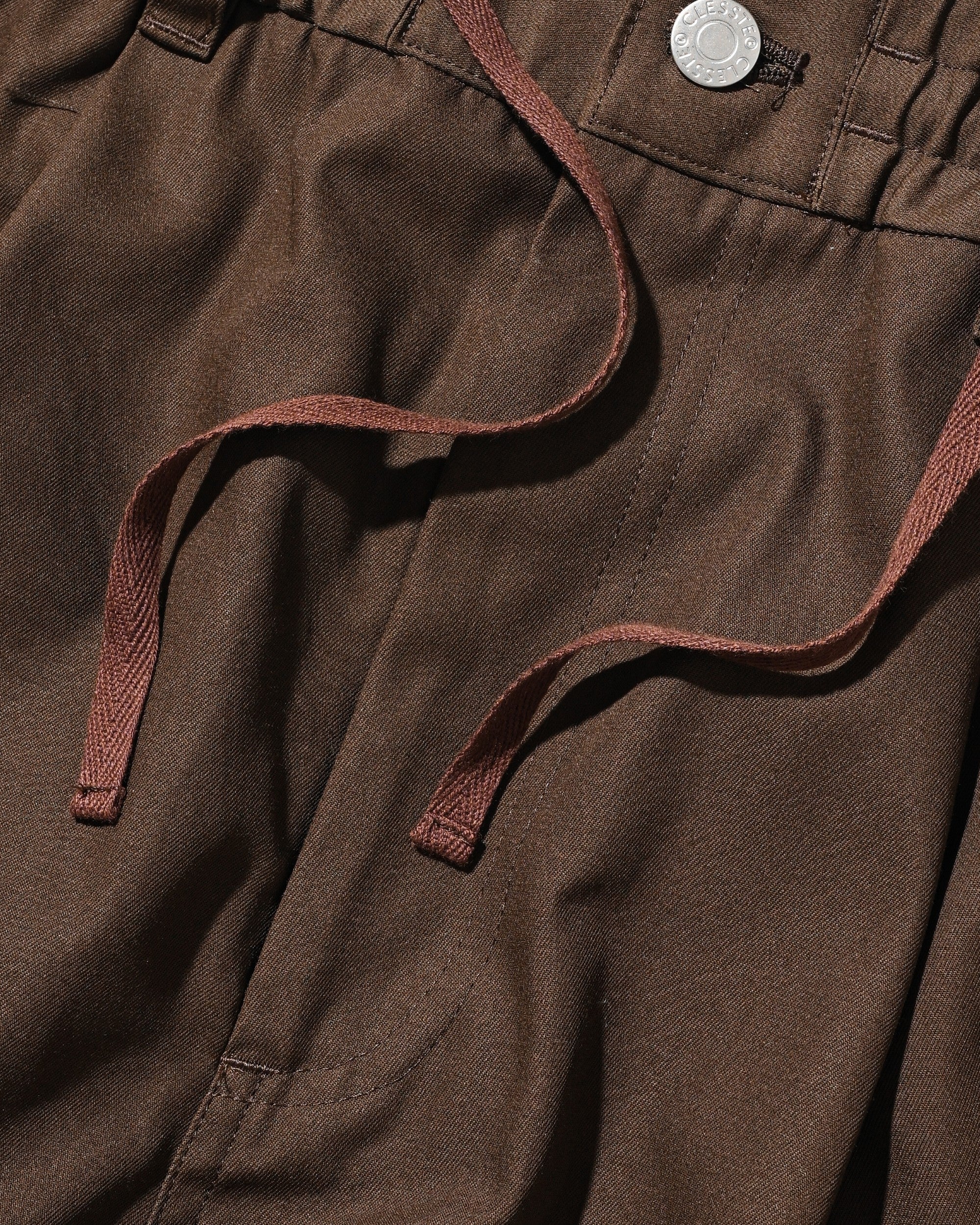 【7.11 SAT 20:00- IN STOCK】T/C GABARDINE CITY WIDE PANTS (BROWN)