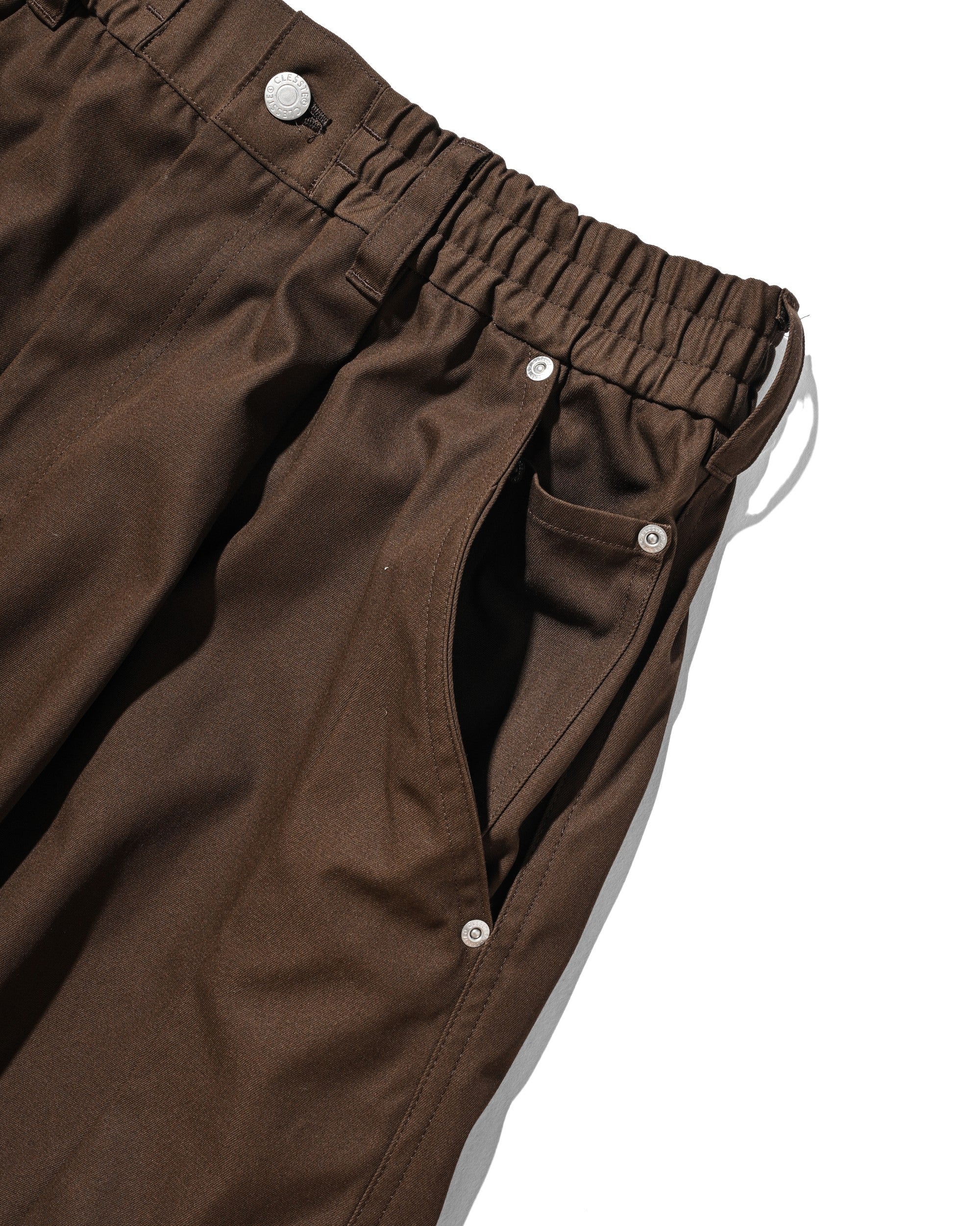 【7.11 SAT 20:00- IN STOCK】T/C GABARDINE CITY WIDE PANTS (BROWN)
