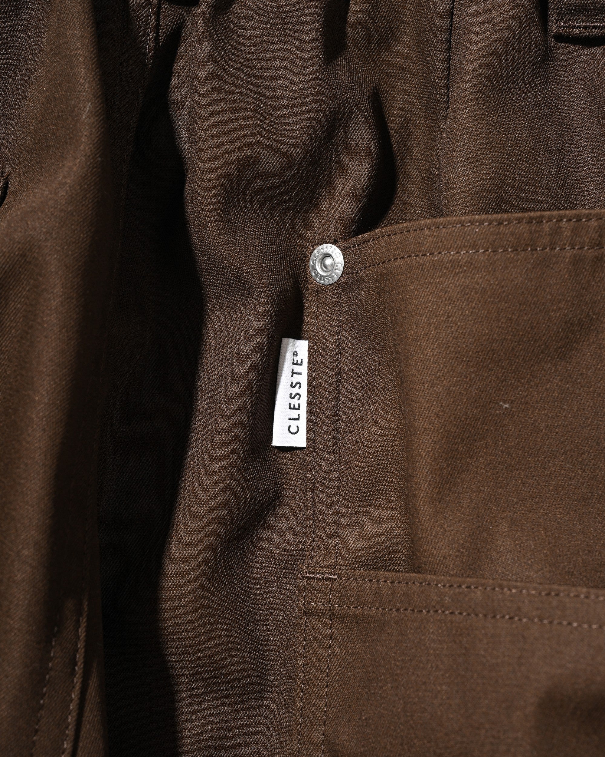 【7.11 SAT 20:00- IN STOCK】T/C GABARDINE CITY WIDE PANTS (BROWN)