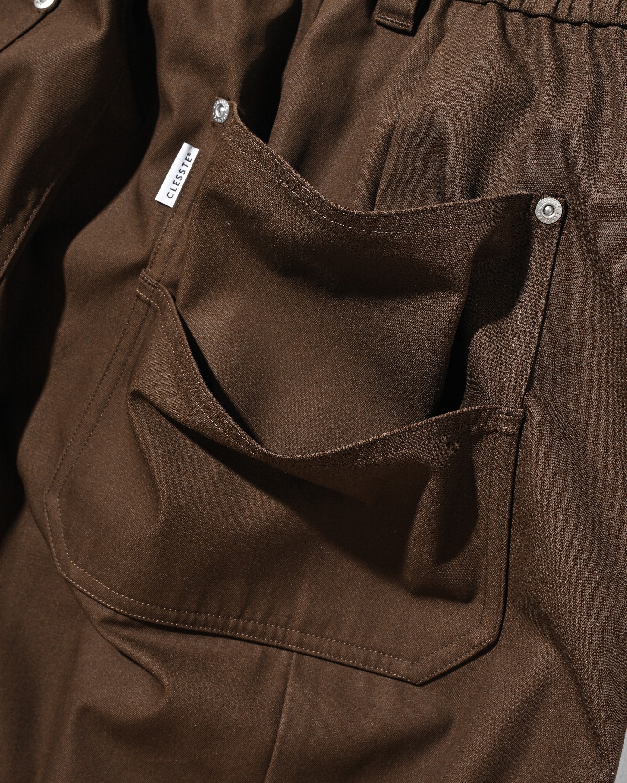 【7.11 SAT 20:00- IN STOCK】T/C GABARDINE CITY WIDE PANTS (BROWN)