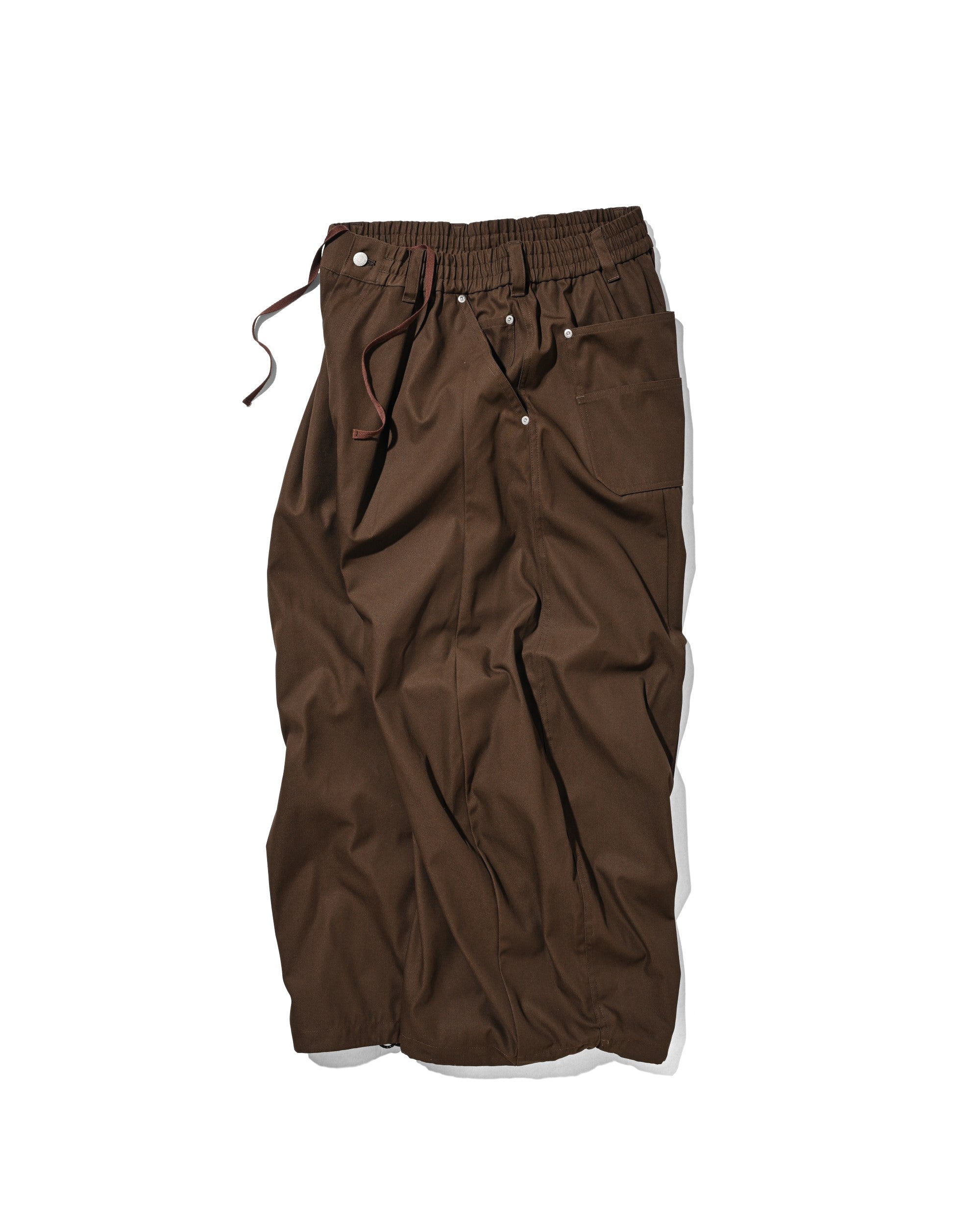 【7.11 SAT 20:00- IN STOCK】T/C GABARDINE CITY WIDE PANTS (BROWN)