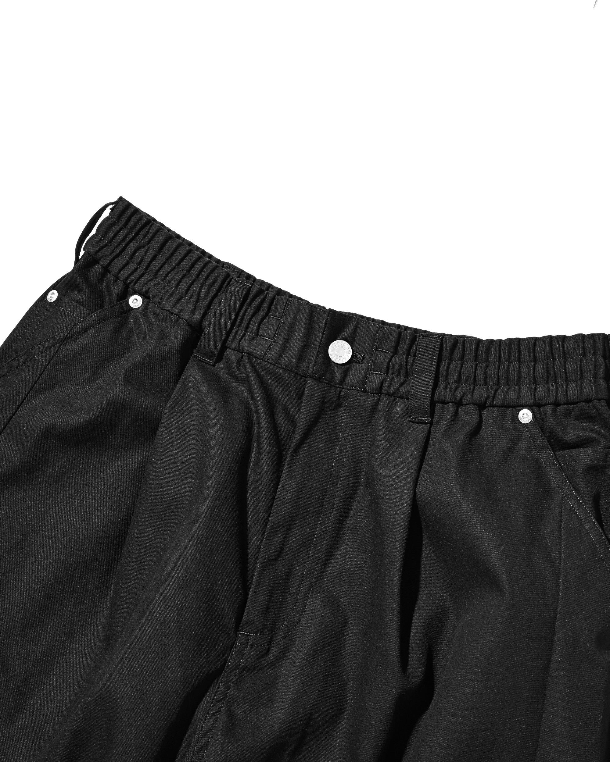 【7.11 SAT 20:00- IN STOCK】T/C GABARDINE CITY WIDE PANTS (BLACK)