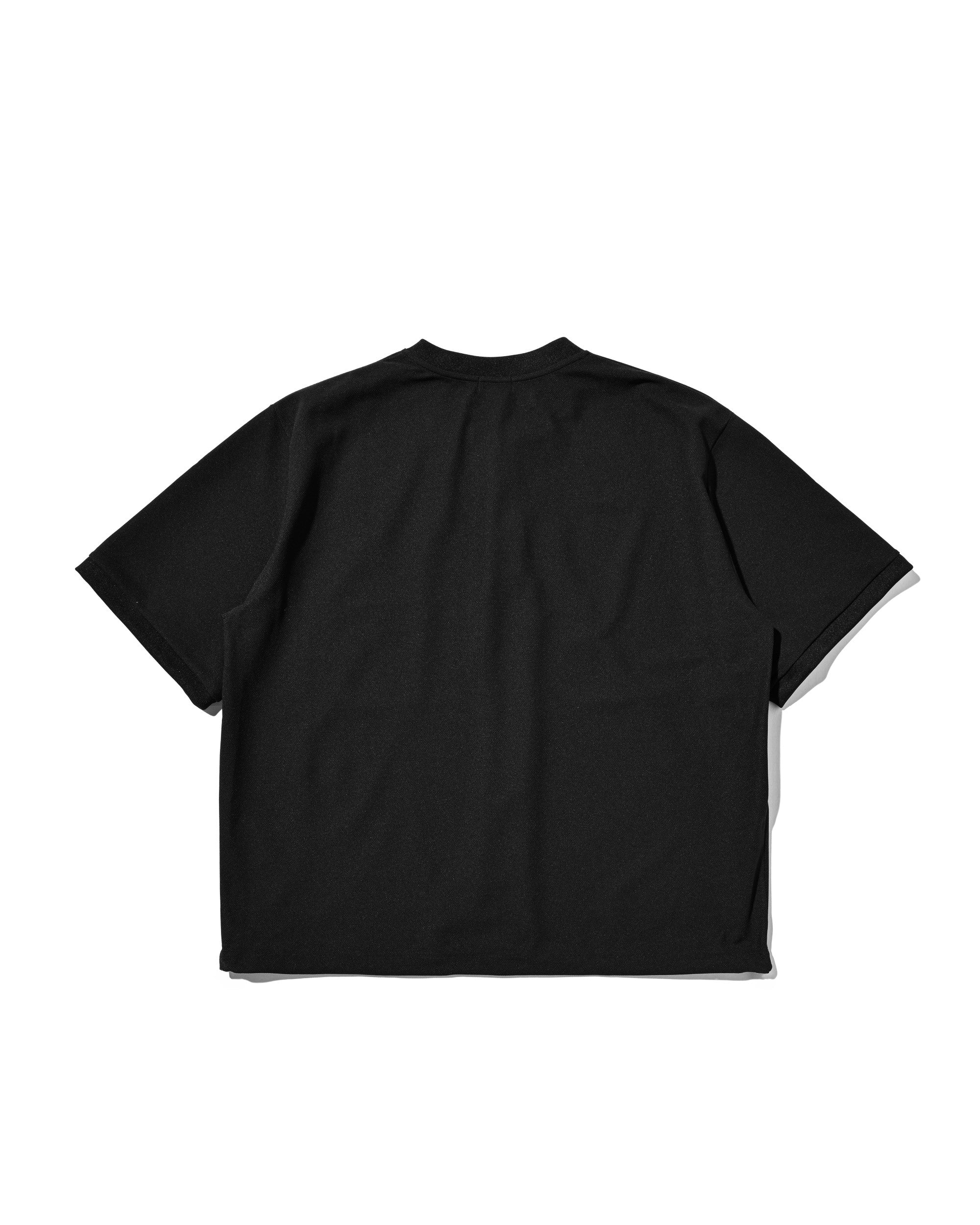 【8.12 WED 20:00- IN STOCK】ACTIVE CITY HENLEY NECK S/S T-SHIRT (BLACK)