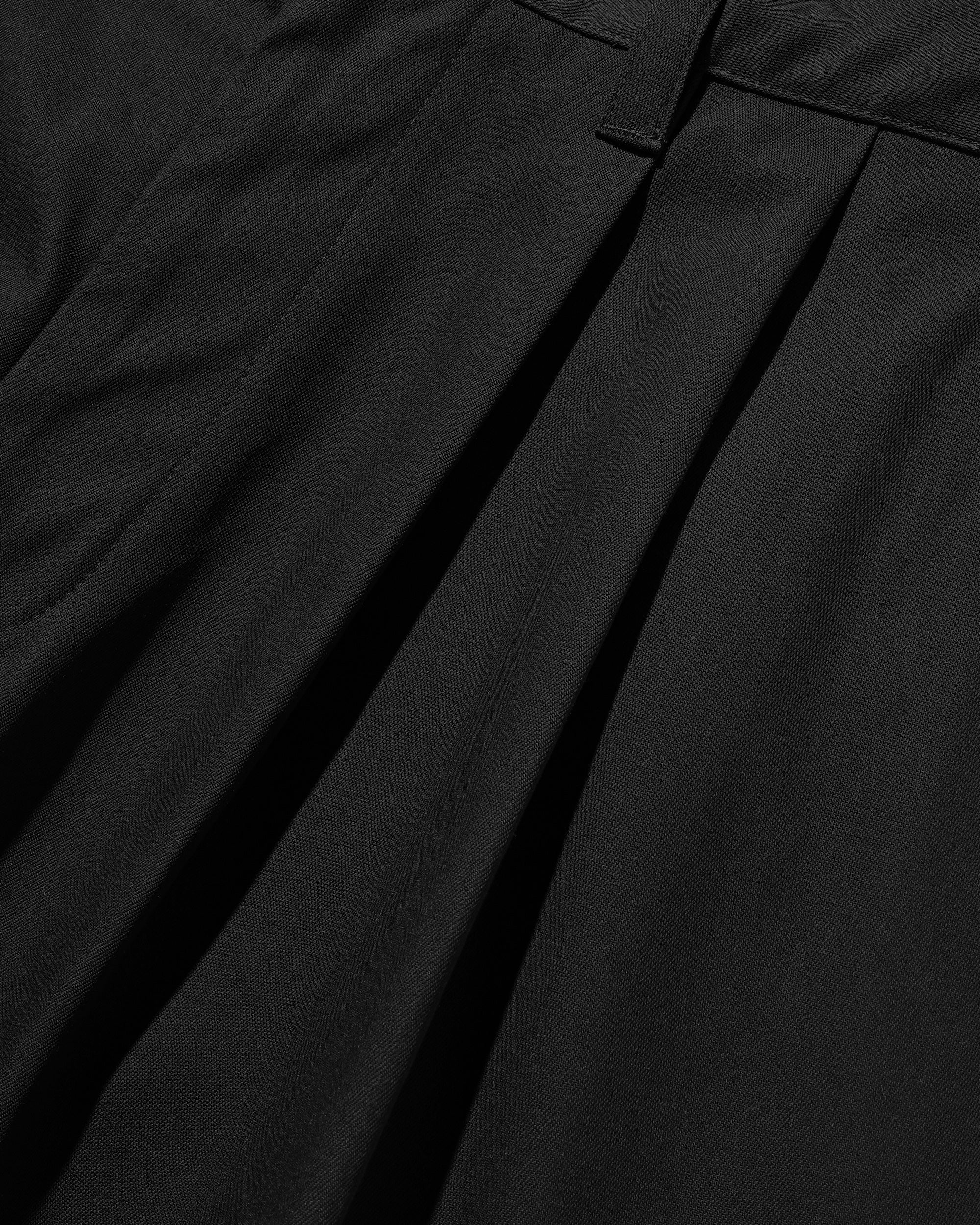 【2.4 WED 20:00- IN STOCK】T/C GABARDINE CITY UNIFORM WIDE TAPERED PANTS (BLACK)