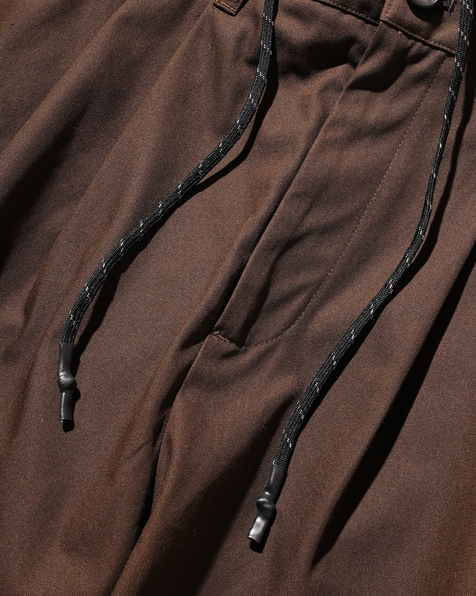 【2.4 WED 20:00- IN STOCK】T/C GABARDINE CITY UNIFORM WIDE TAPERED PANTS(BROWN)