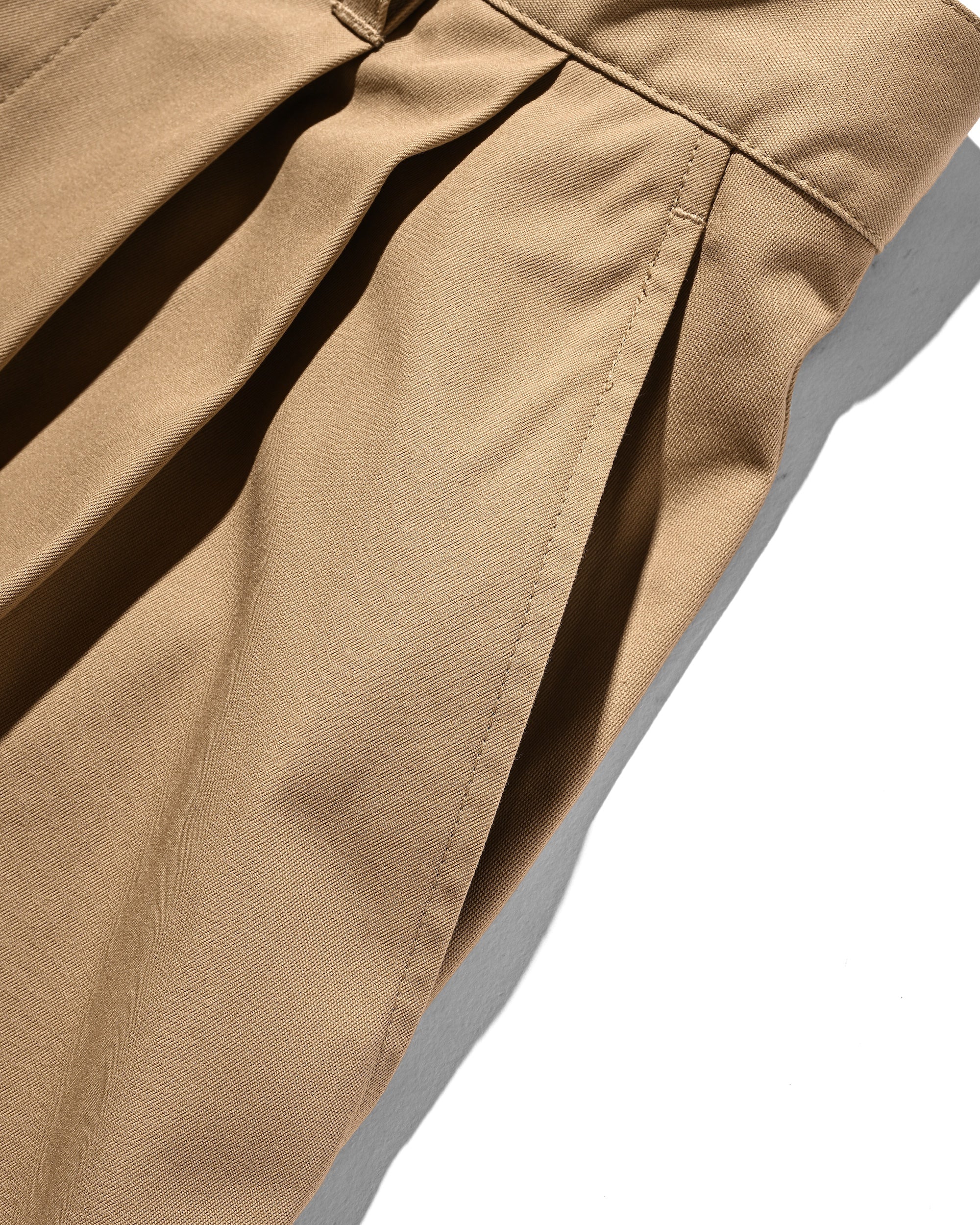 【2.4 WED 20:00- IN STOCK】T/C GABARDINE CITY UNIFORM WIDE TAPERED PANTS(BEIGE)