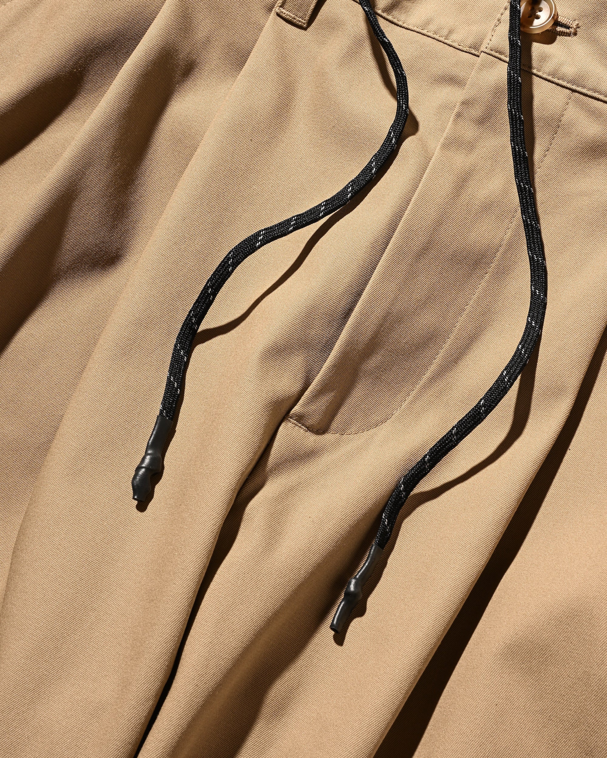 【2.4 WED 20:00- IN STOCK】T/C GABARDINE CITY UNIFORM WIDE TAPERED PANTS(BEIGE)