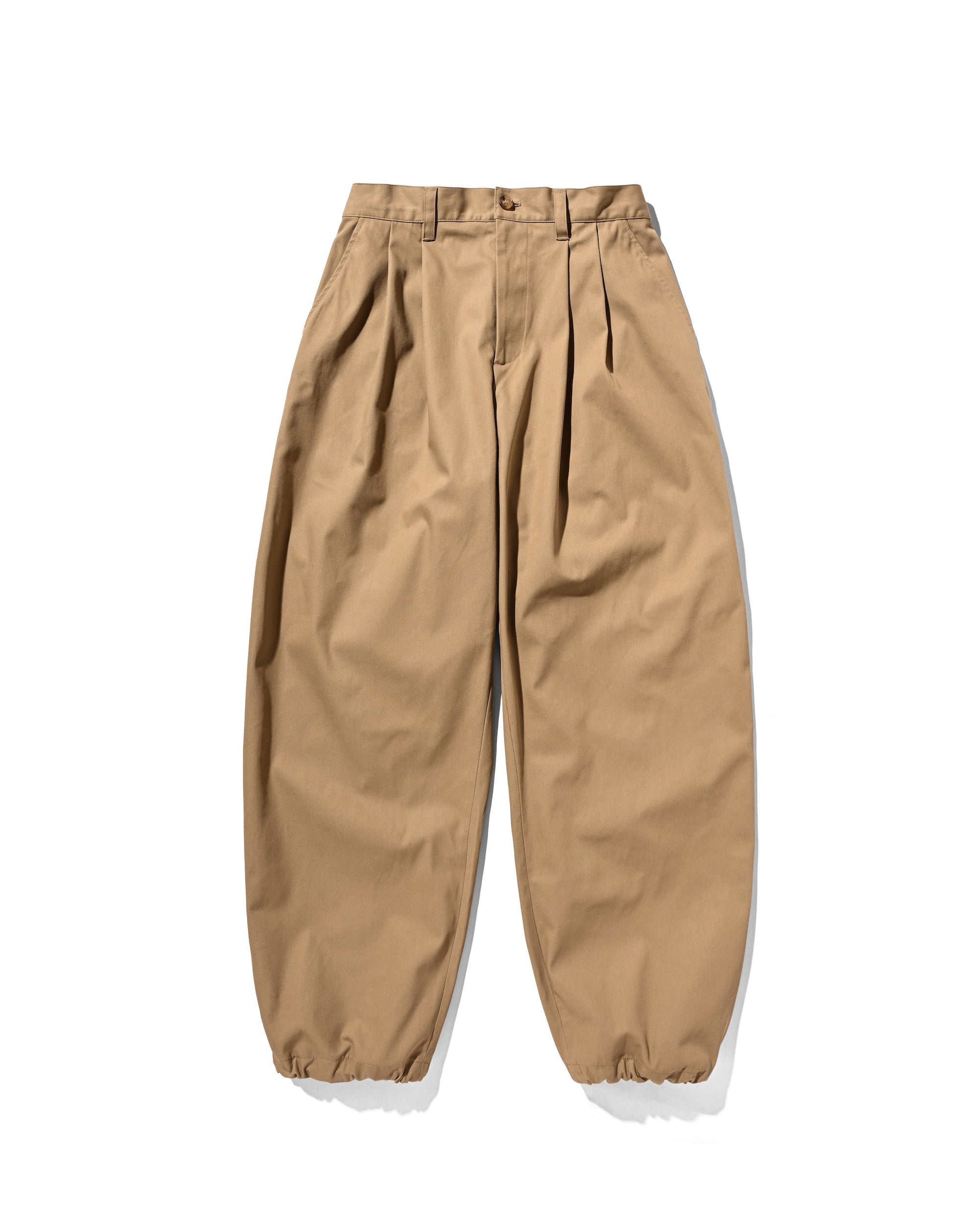【2.4 WED 20:00- IN STOCK】T/C GABARDINE CITY UNIFORM WIDE TAPERED PANTS(BEIGE)