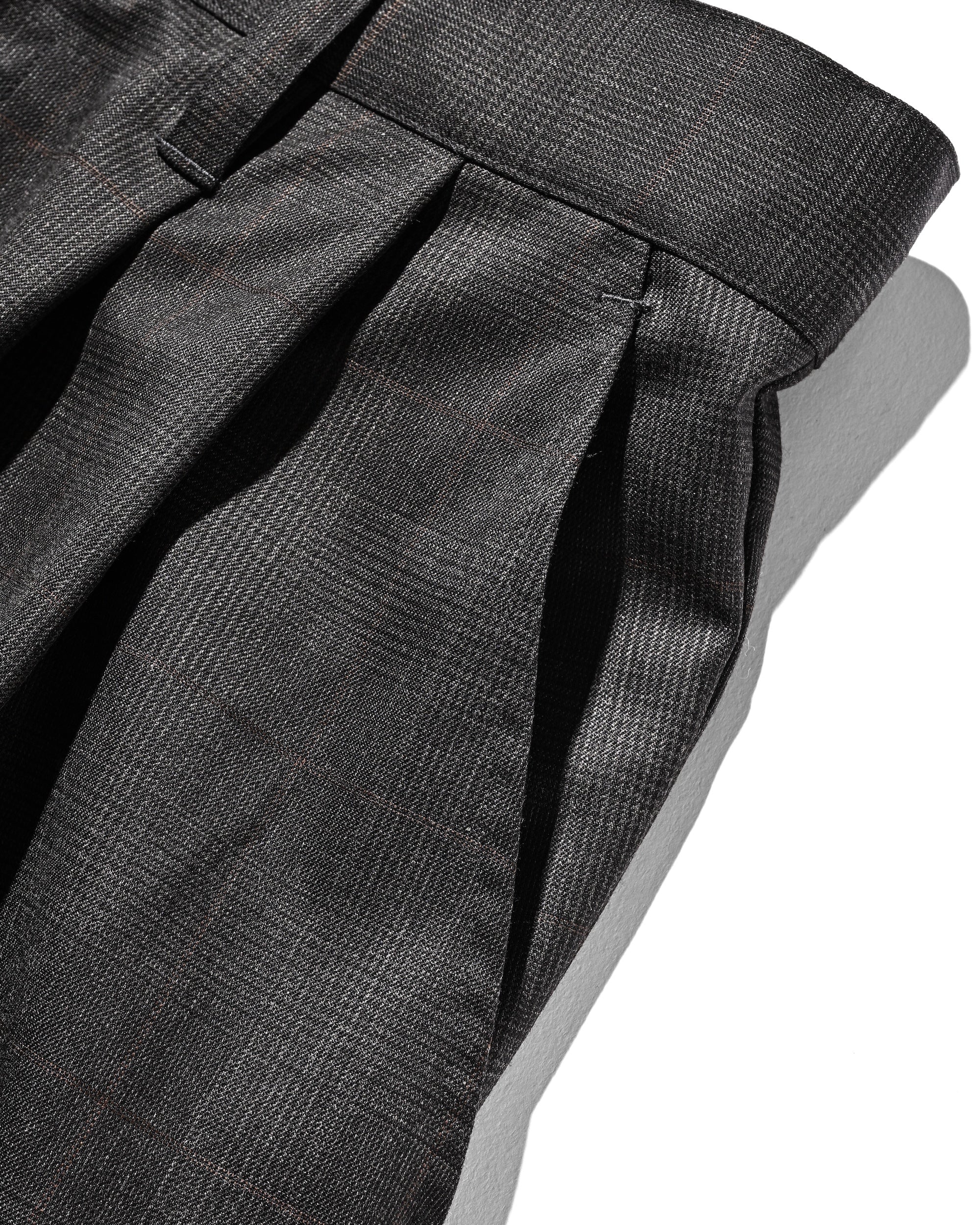 【1.28 WED 20:00- IN STOCK】WOOL GLEN PLAID CITY UNIFORM WIDE TAPERED PANTS