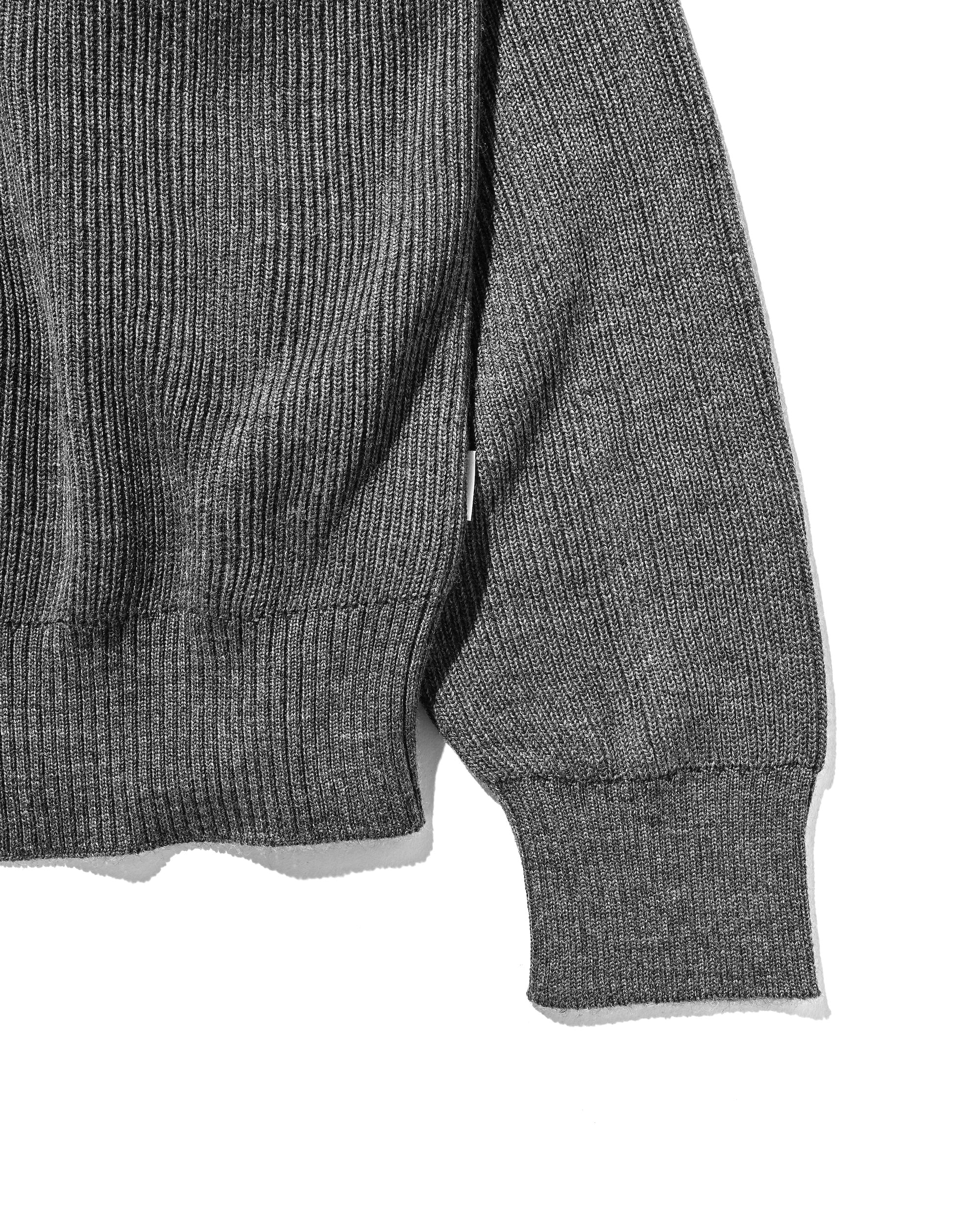 SL】FINE WOOL V-NECK KNIT PULLOVER (GRAY)