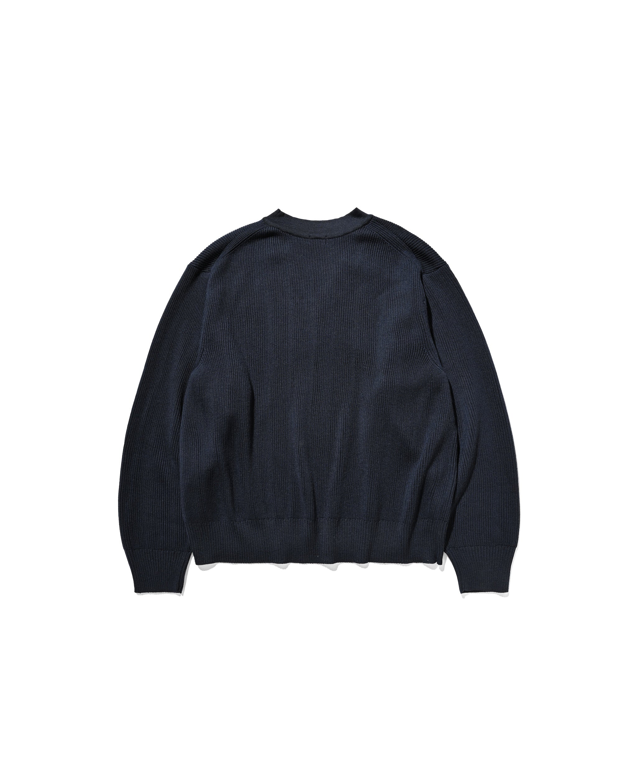 【1.7 WED 20:00- IN STOCK】FINE WOOL V-NECK KNIT PULLOVER (NAVY)