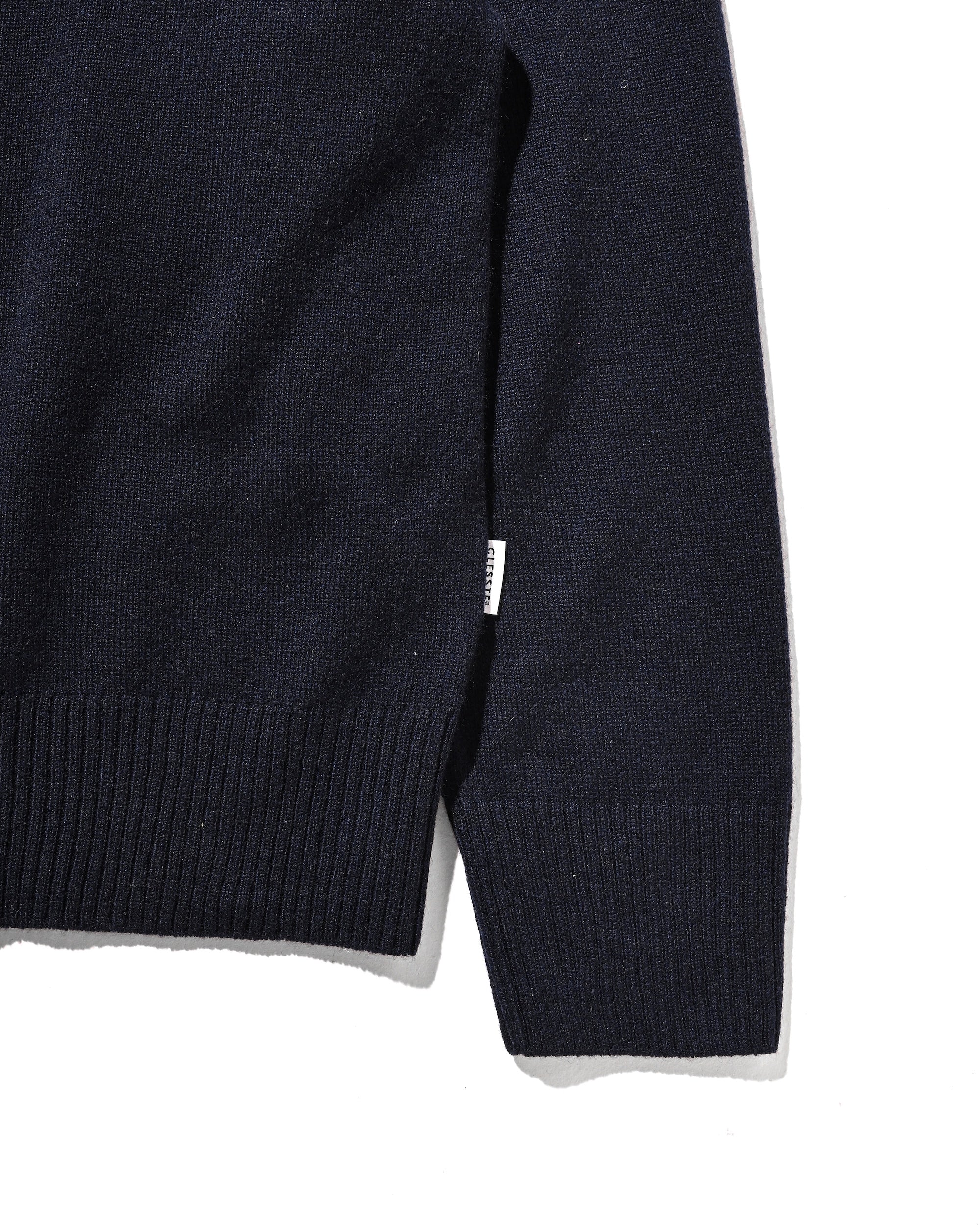 【12.27 SAT 20:00- IN STOCK】CASHMERE KNIT POLO SHIRT (NAVY)