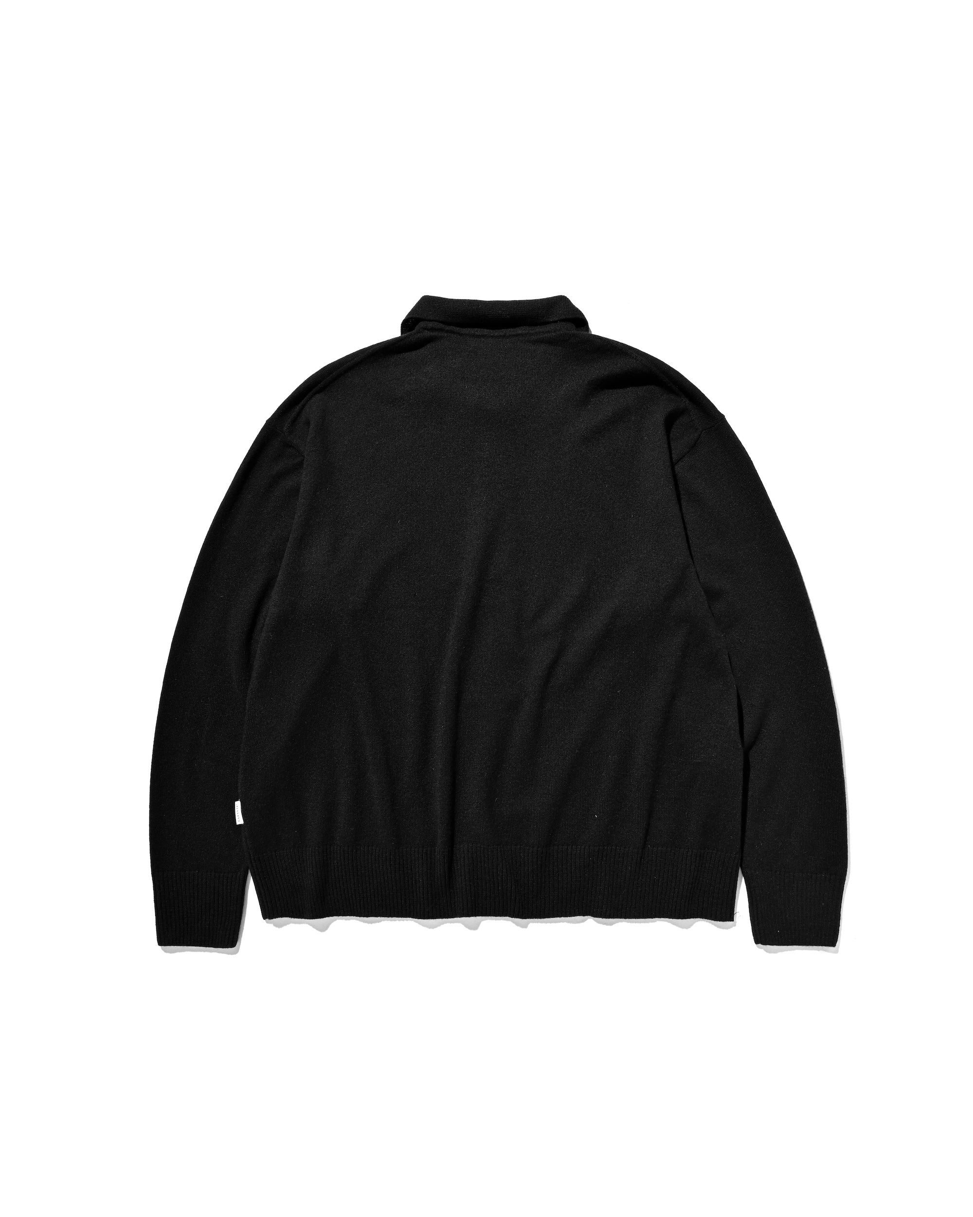 【12.27 SAT 20:00- IN STOCK】CASHMERE KNIT POLO SHIRT (BLACK)