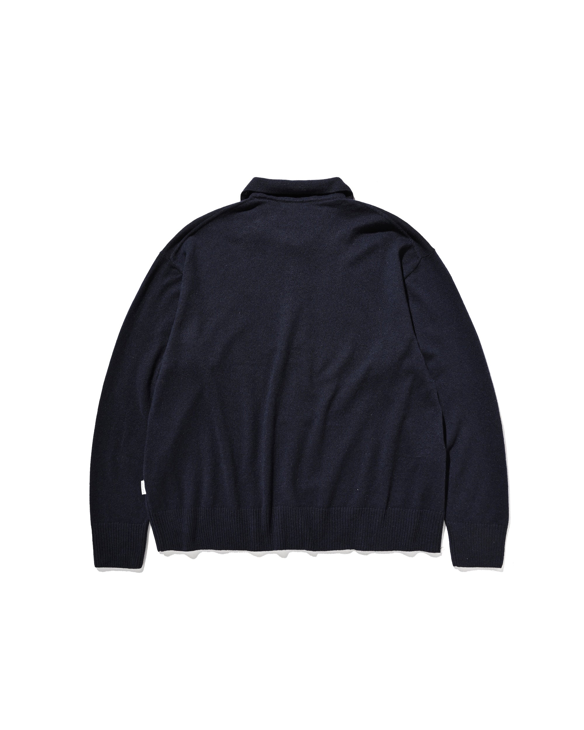 【12.27 SAT 20:00- IN STOCK】CASHMERE KNIT POLO SHIRT (NAVY)