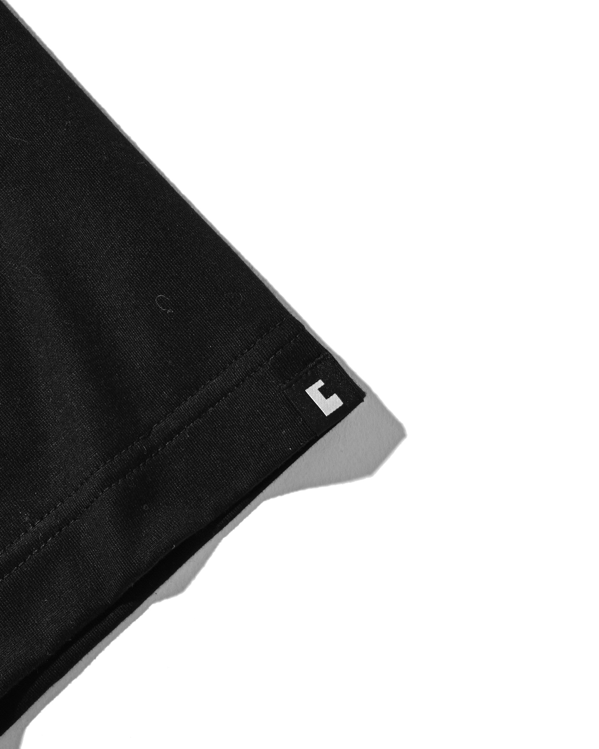 【8.1 SAT 20:00- IN STOCK】"CLST" LOGO PRINT S/S T-SHIRT WITH DRAWSTRINGS (BLACK)