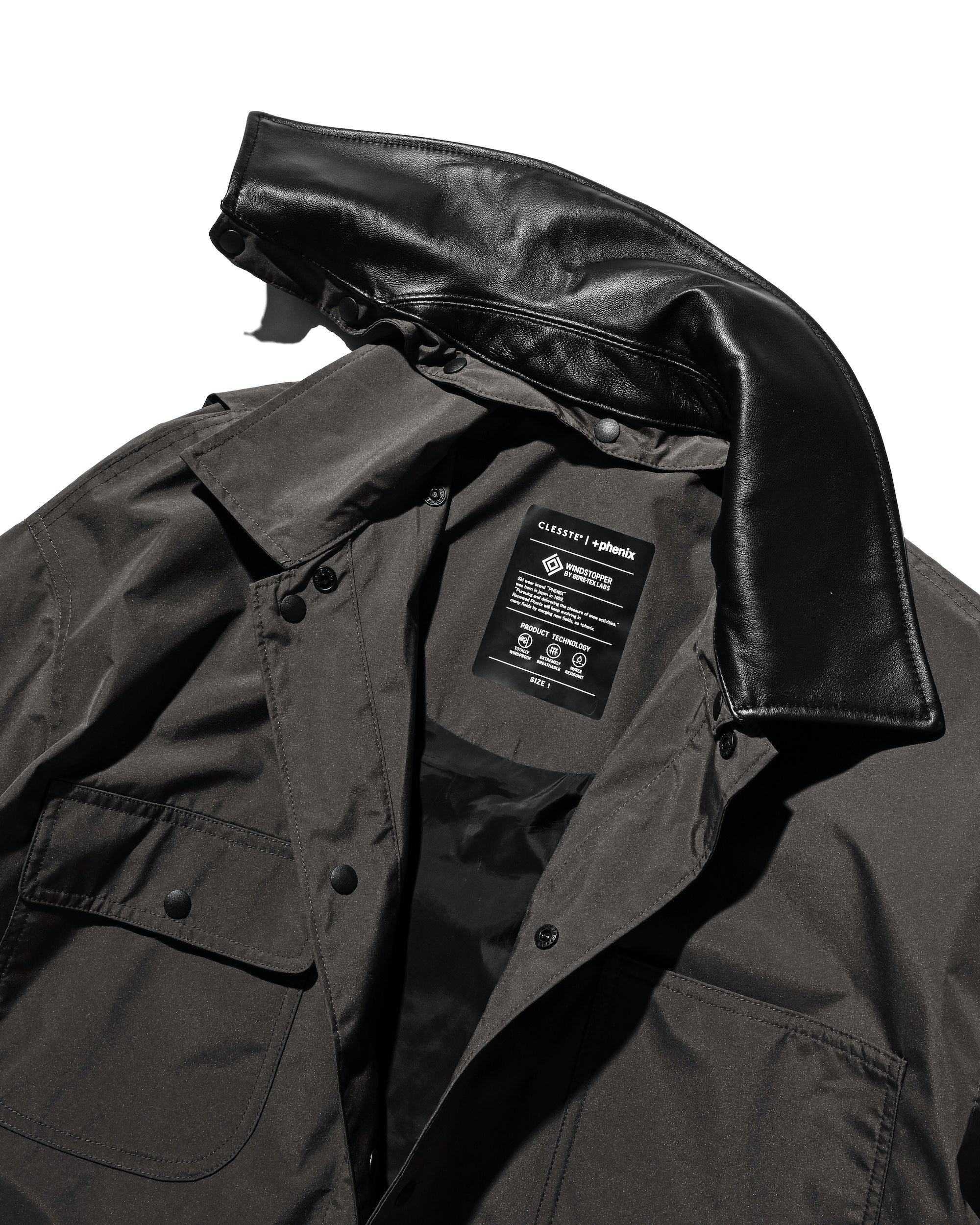 +phenix WINDSTOPPER® BY GORE-TEX LABS CITY STORAGE COVERALL JACKET (ASPHALT GRAY)