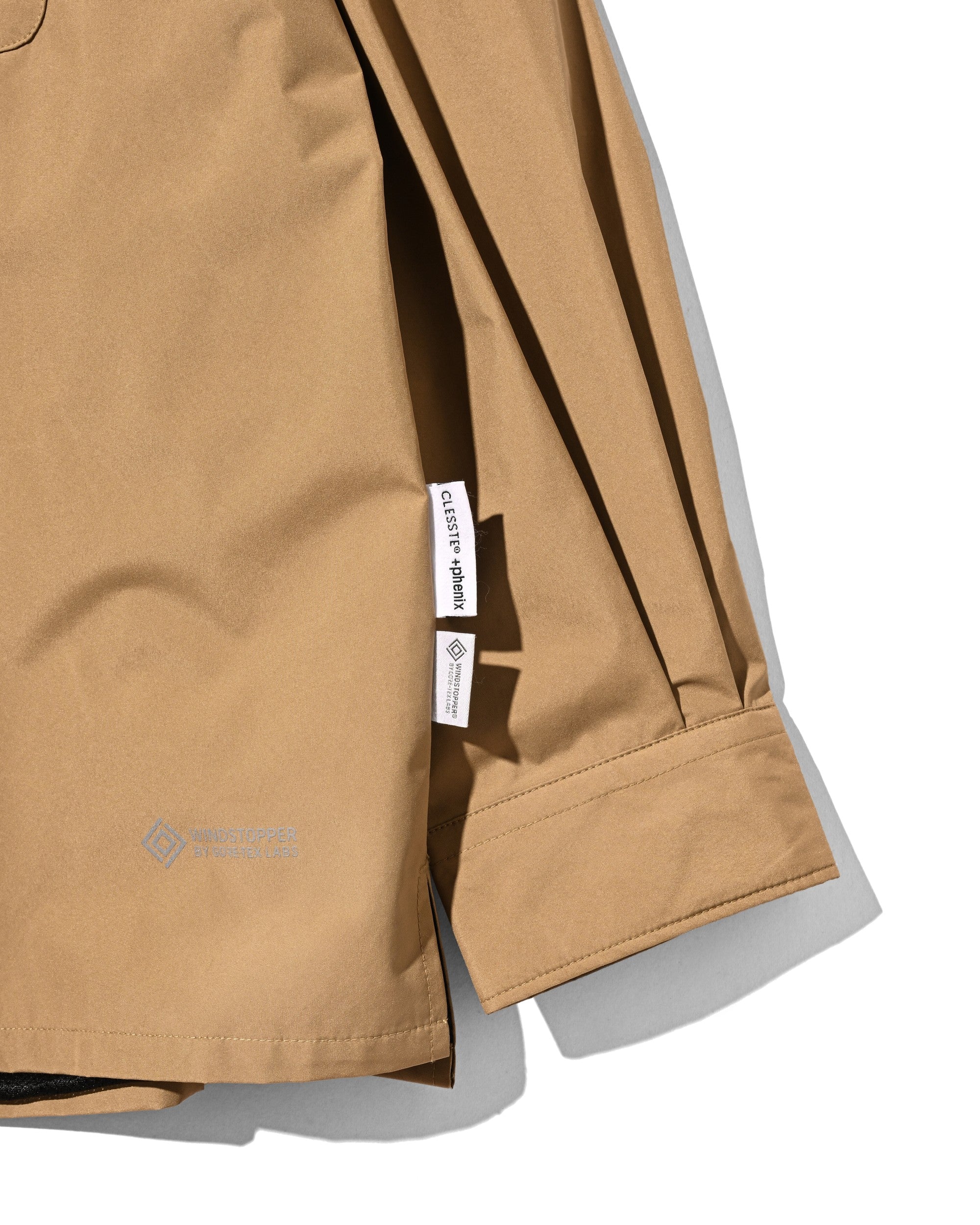 【8.8 SAT 20:00- IN STOCK】+phenix WINDSTOPPER® by GORE-TEX LABS CITY UNIFORM ZIPUP L/S SHIRT (CAMEL BEIGE)