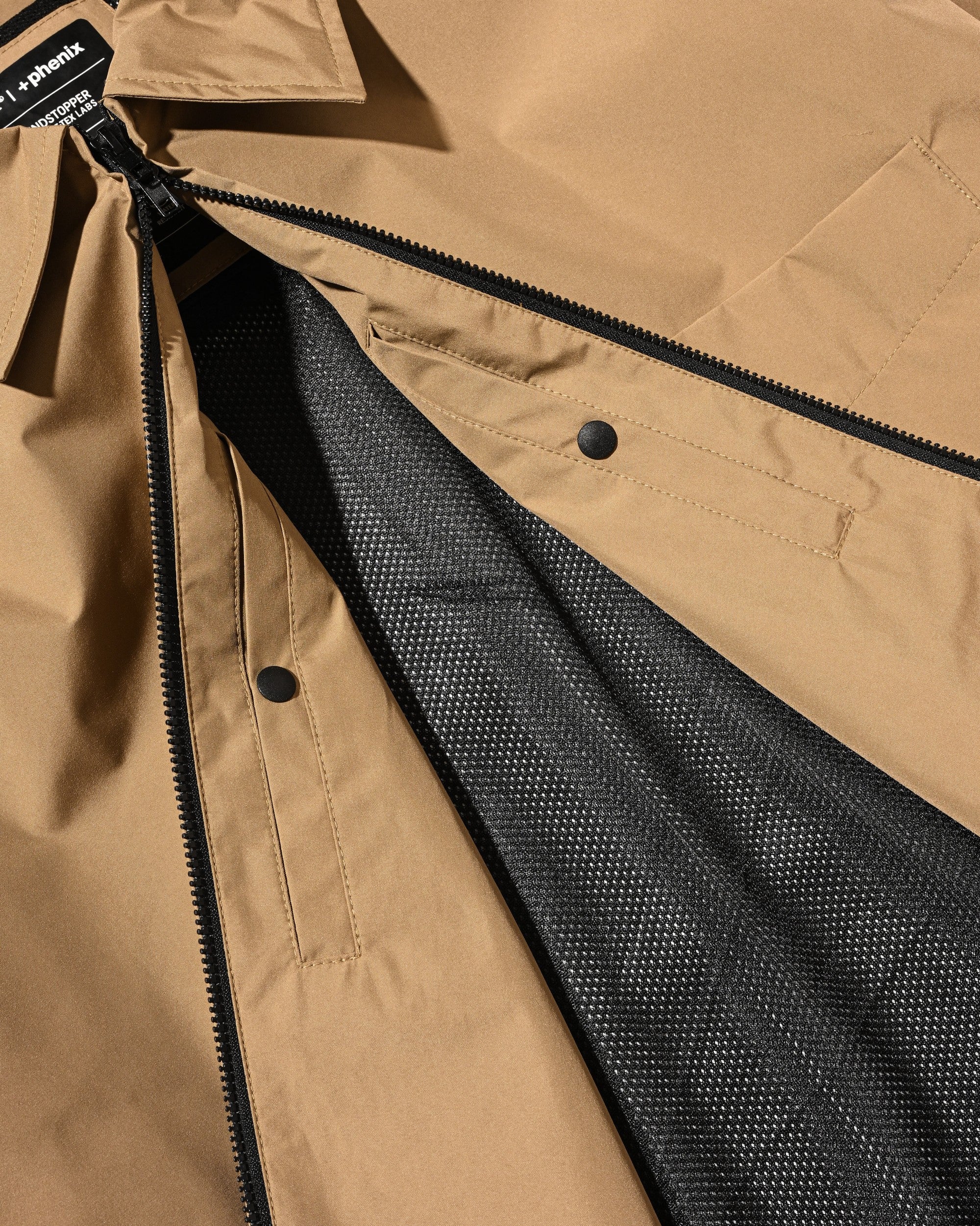 【8.8 SAT 20:00- IN STOCK】+phenix WINDSTOPPER® by GORE-TEX LABS CITY UNIFORM ZIPUP L/S SHIRT (CAMEL BEIGE)