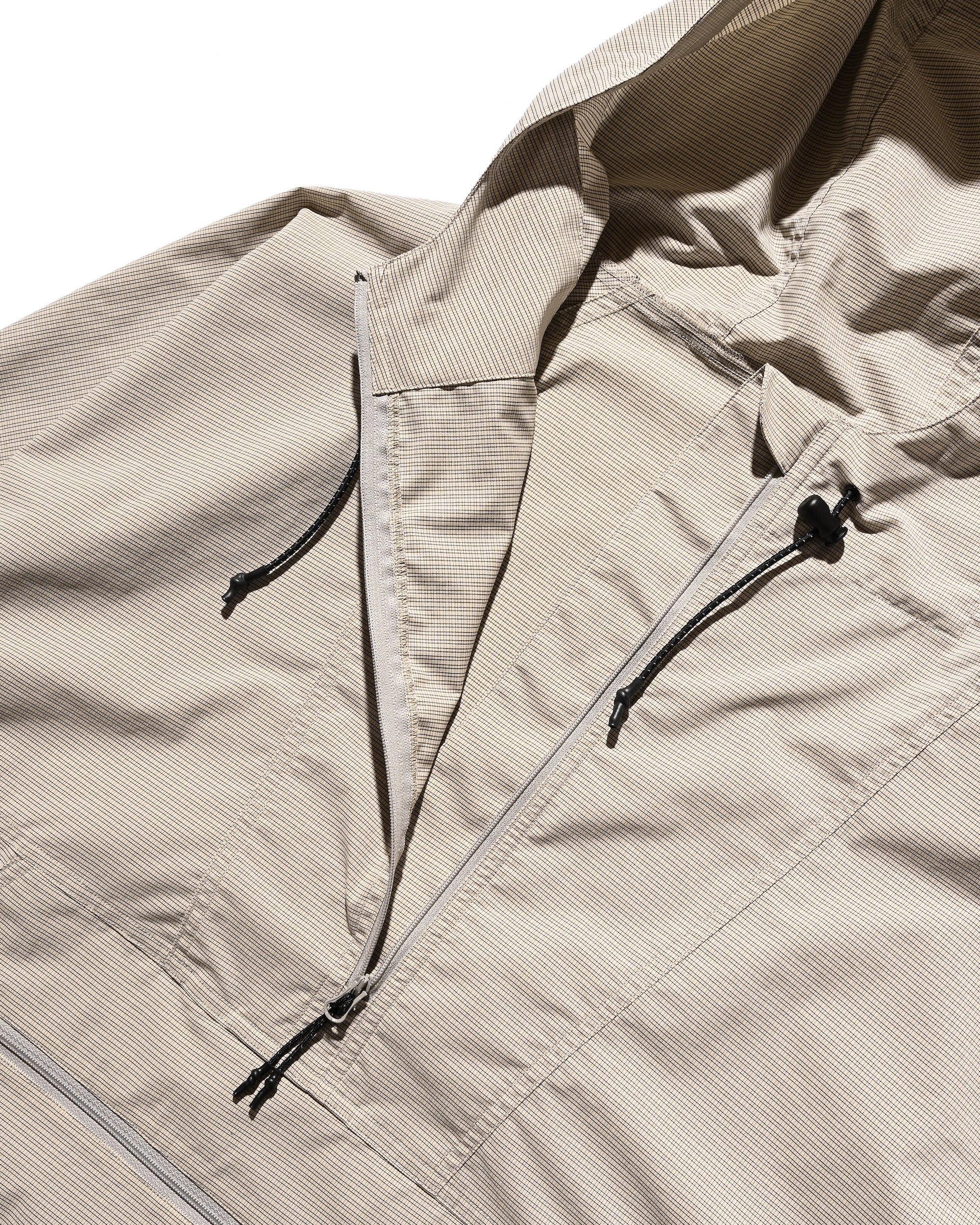 PACKABLE CITY ANORAK PARKA  (BEIGE(MINI GRAPH CHECK))