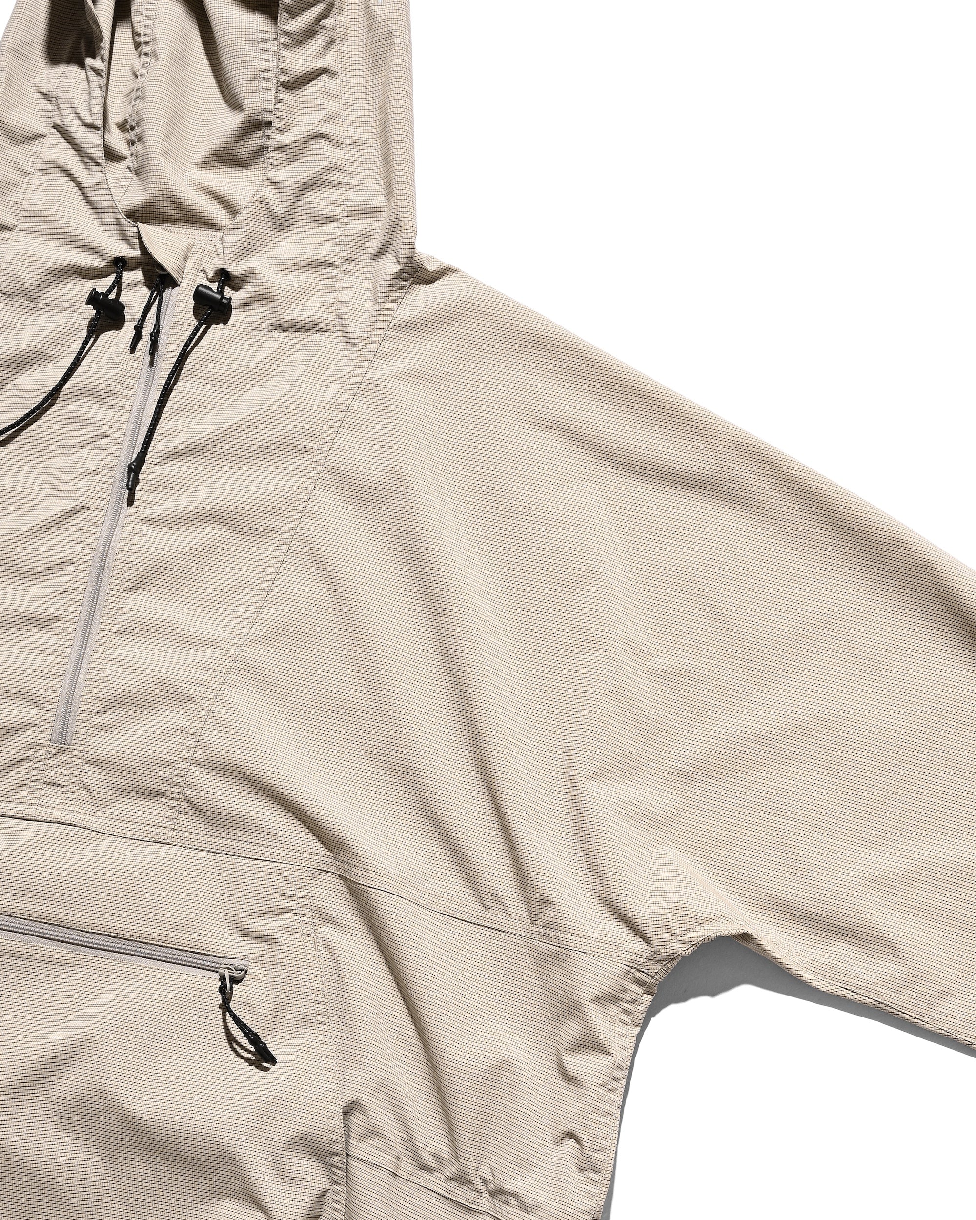 PACKABLE CITY ANORAK PARKA  (BEIGE(MINI GRAPH CHECK))