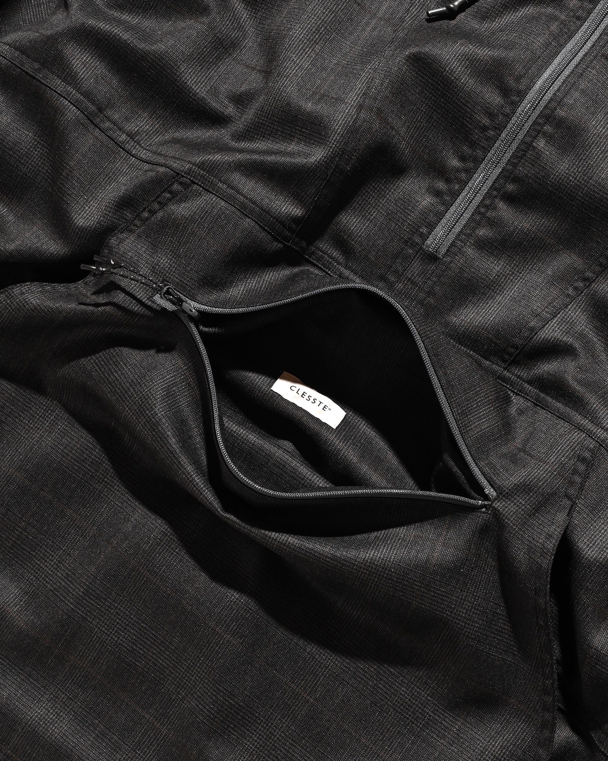 PACKABLE CITY ANORAK PARKA  (GRAY(GLEN CHECK))