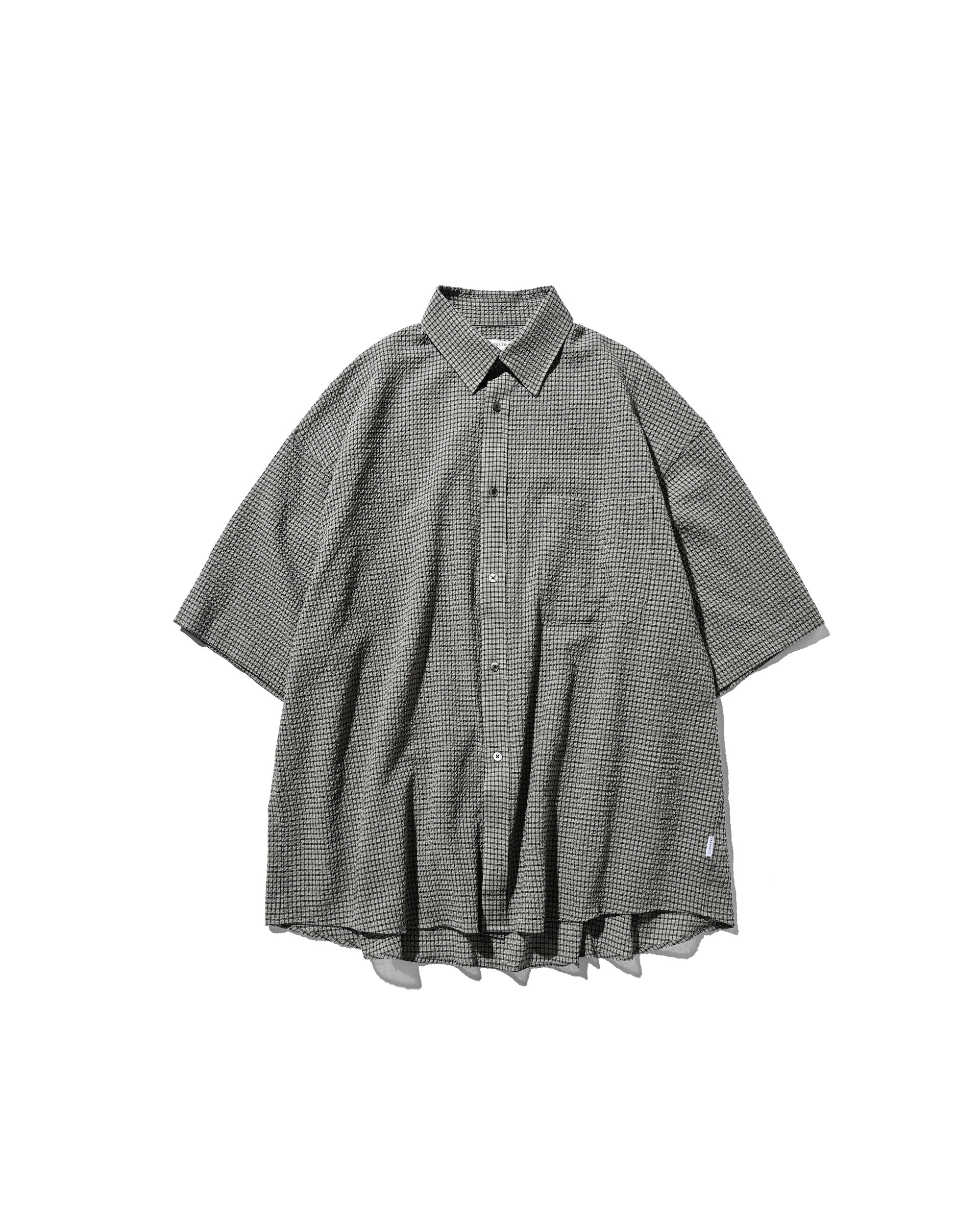 【6.25 WED 20:00- IN STOCK】MINI PLAID SUCKER CLASSIC CITY S/S SHIRT (GRAY)