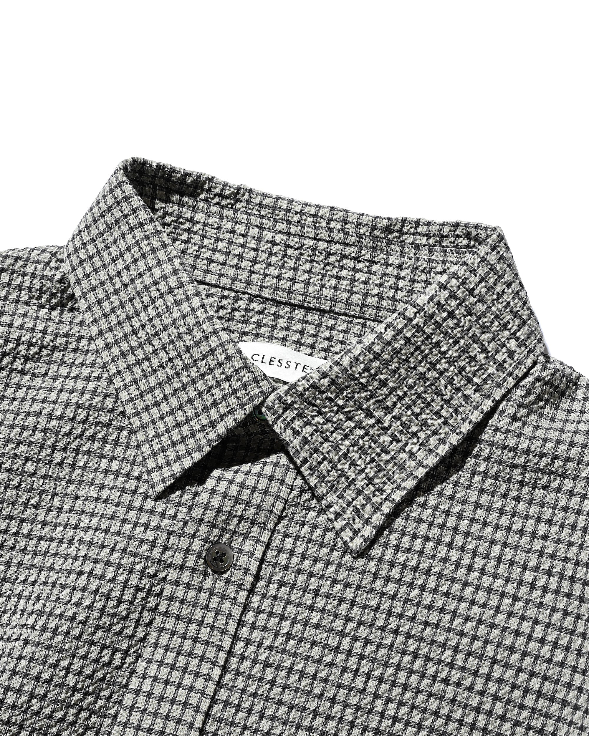 【6.25 WED 20:00- IN STOCK】MINI PLAID SUCKER CLASSIC CITY S/S SHIRT (GRAY)