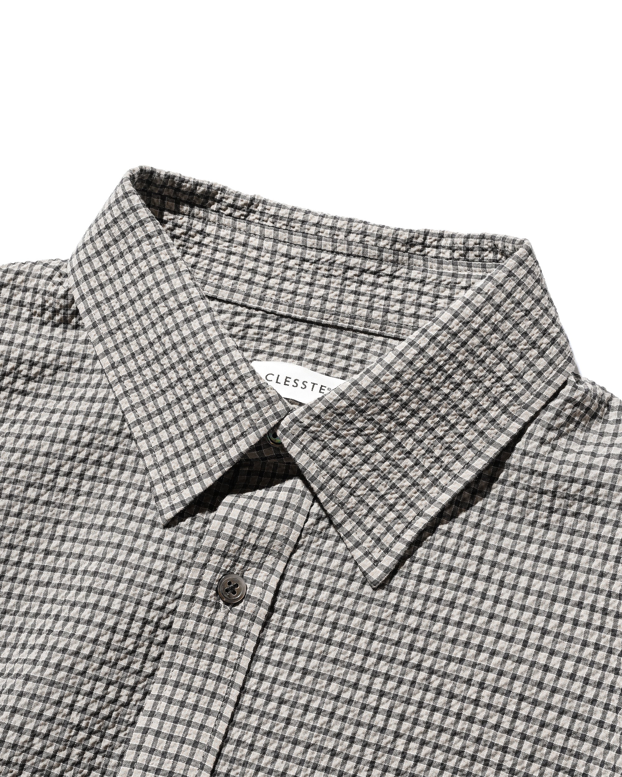 【6.25 WED 20:00- IN STOCK】MINI PLAID SUCKER CLASSIC CITY S/S SHIRT (BEIGE)