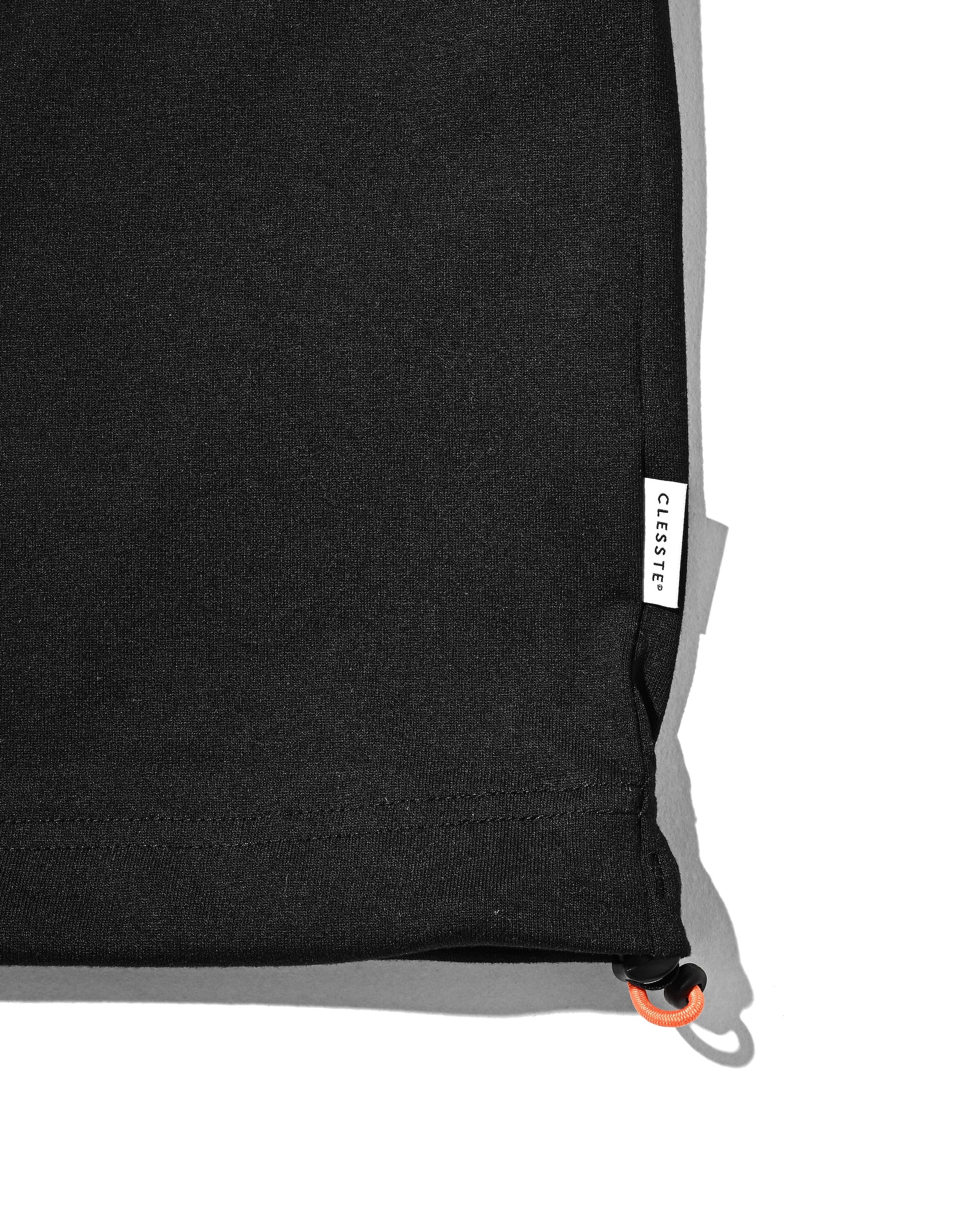 【8.26 WED 20:00- IN STOCK】“C” TECH HENLEY NECK S/S T-SHIRT WITH DRAWSTRINGS (BLACK)