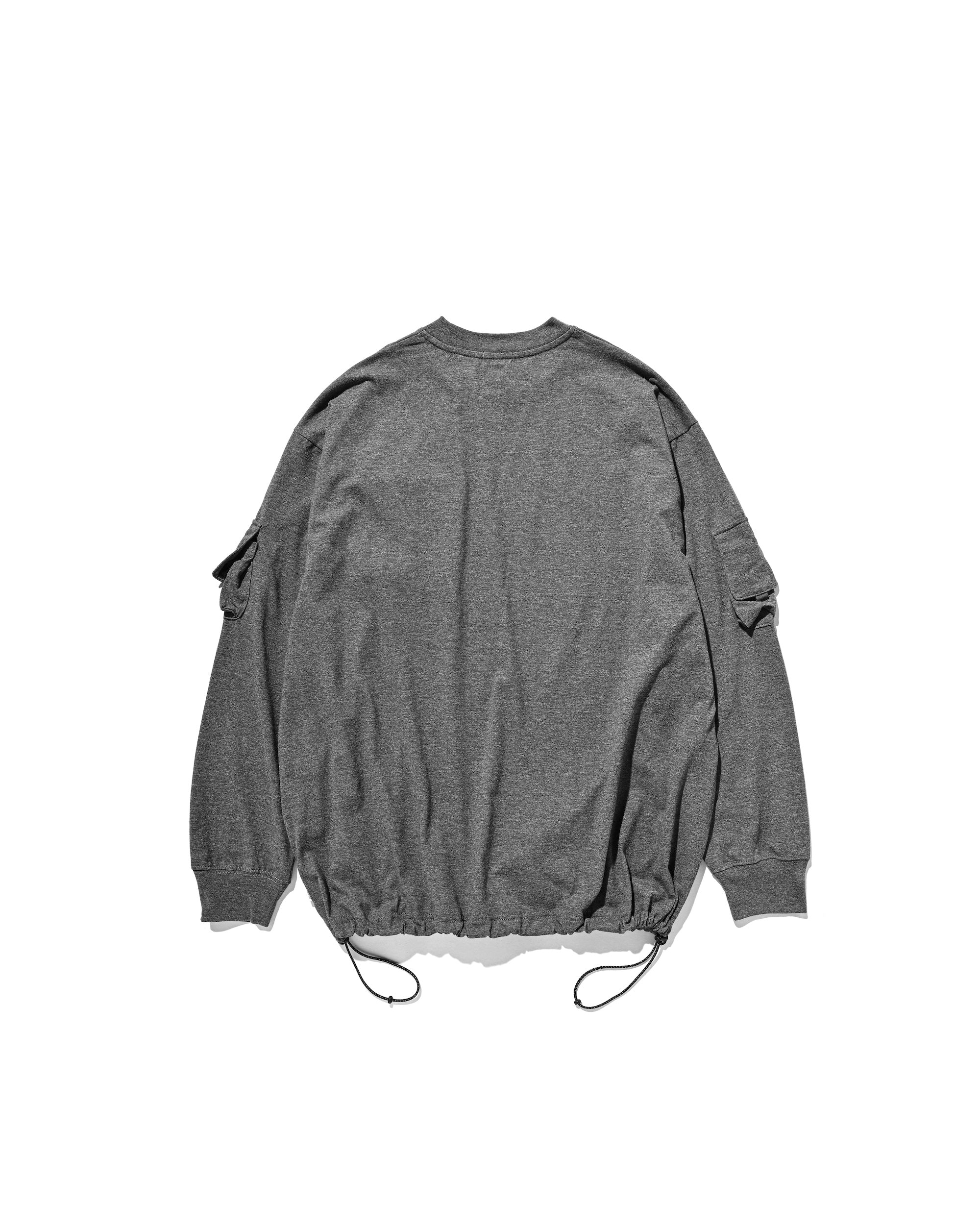 【1.31 SAT 20:00- IN STOCK】MULTI POCKET L/S T-SHIRT (CHARCOAL)