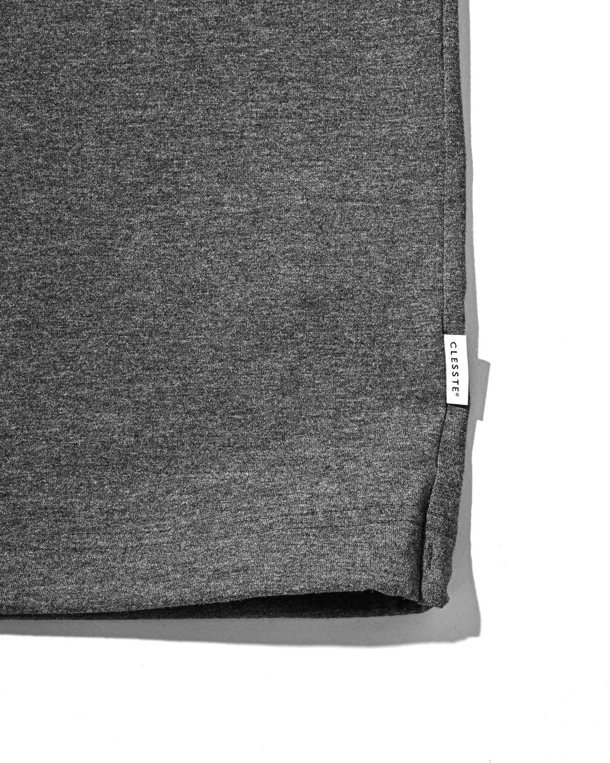 【8.26 WED 20:00- IN STOCK】“C” TECH HENLEY NECK S/S T-SHIRT WITH DRAWSTRINGS (CHARCOAL)