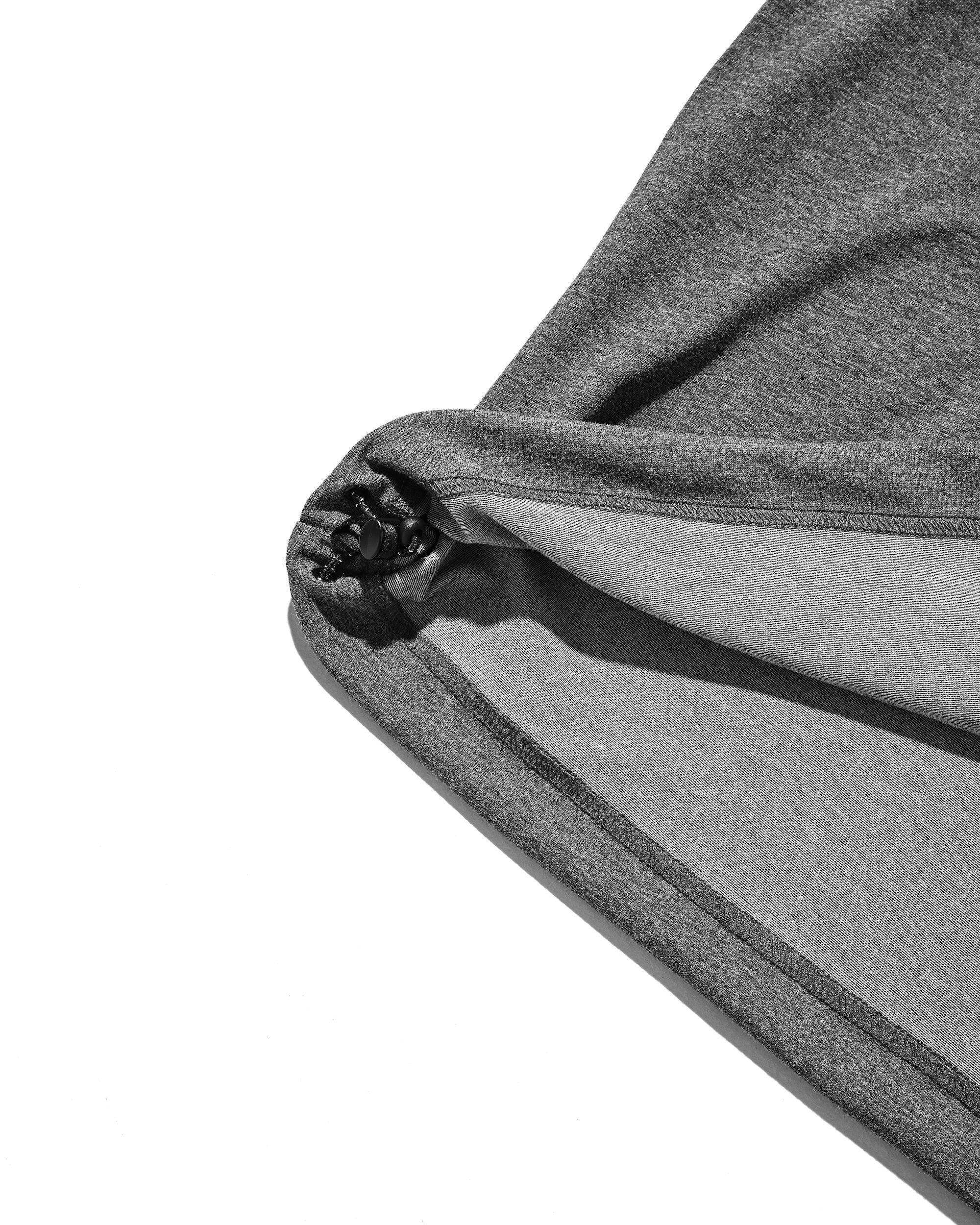 【8.26 WED 20:00- IN STOCK】“C” TECH HENLEY NECK S/S T-SHIRT WITH DRAWSTRINGS (CHARCOAL)