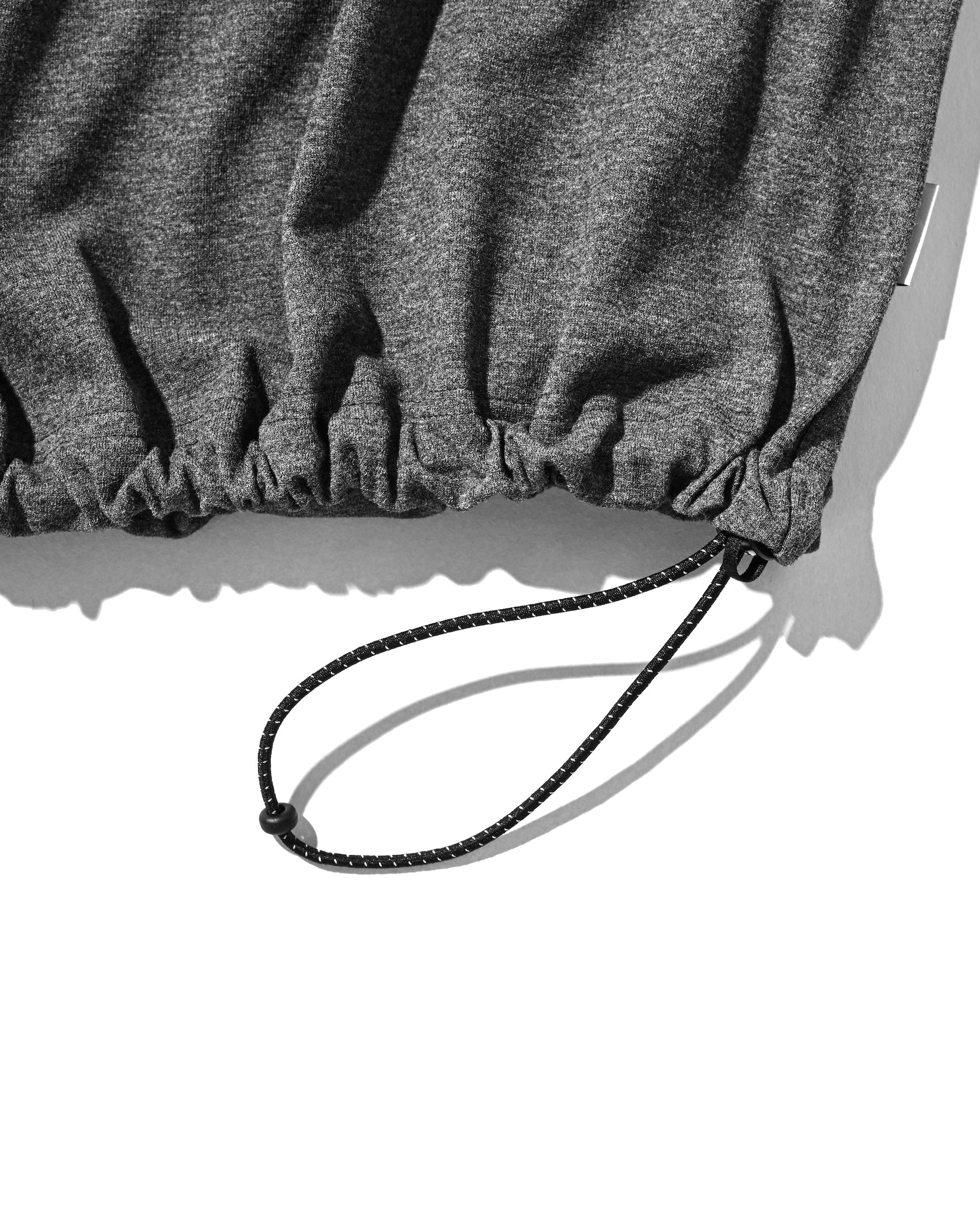 【8.26 WED 20:00- IN STOCK】“C” TECH HENLEY NECK S/S T-SHIRT WITH DRAWSTRINGS (CHARCOAL)