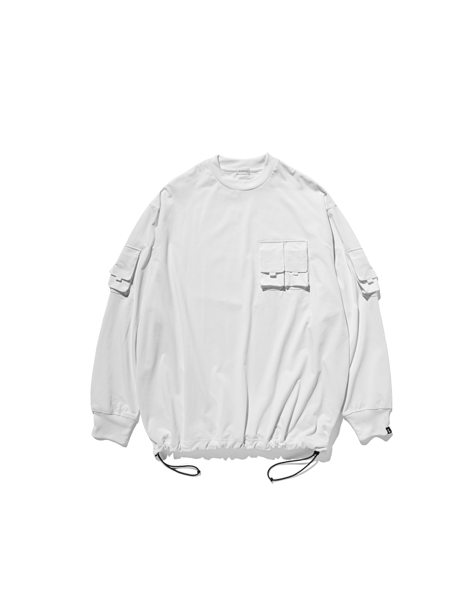 MULTI POCKET L/S T-SHIRT (WHITE)