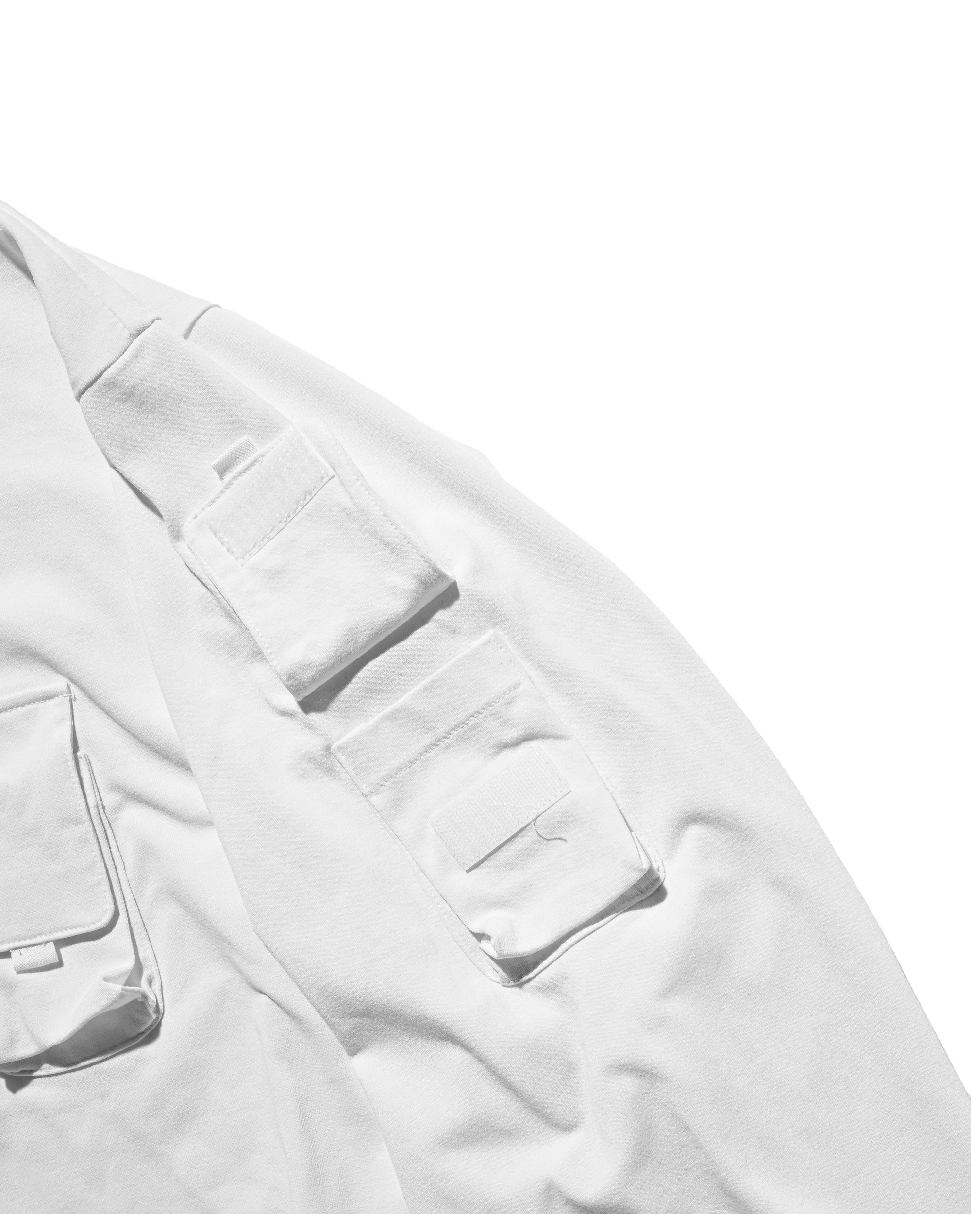 MULTI POCKET L/S T-SHIRT (WHITE)