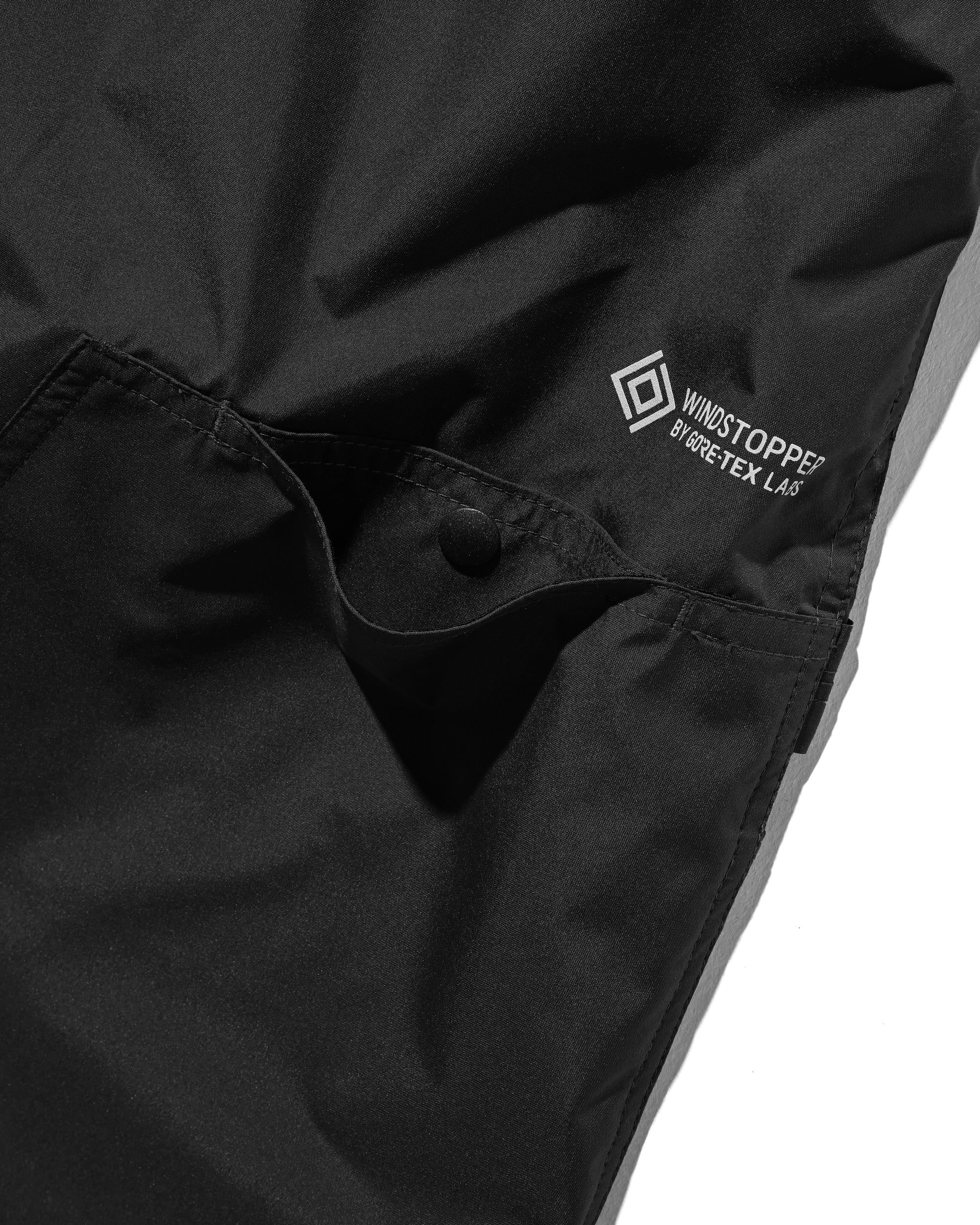 +PHENIX WINDSTOPPER® BY GORE-TEX LABS DOUBLE KNEE CURVED WORKER PANTS (BLACK)
