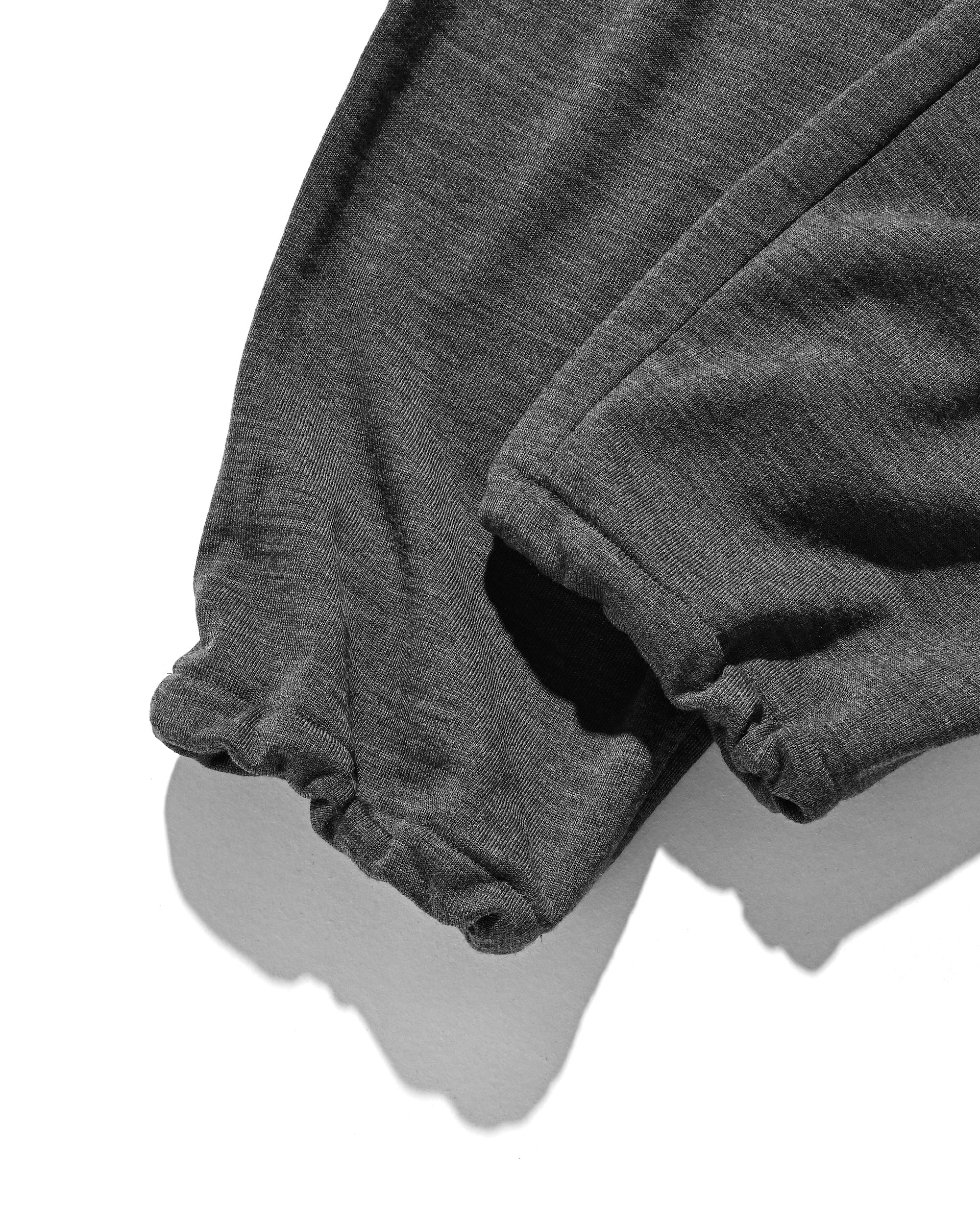 WOOL SWEAT WIDE TAPERED PANTS (GRAY)