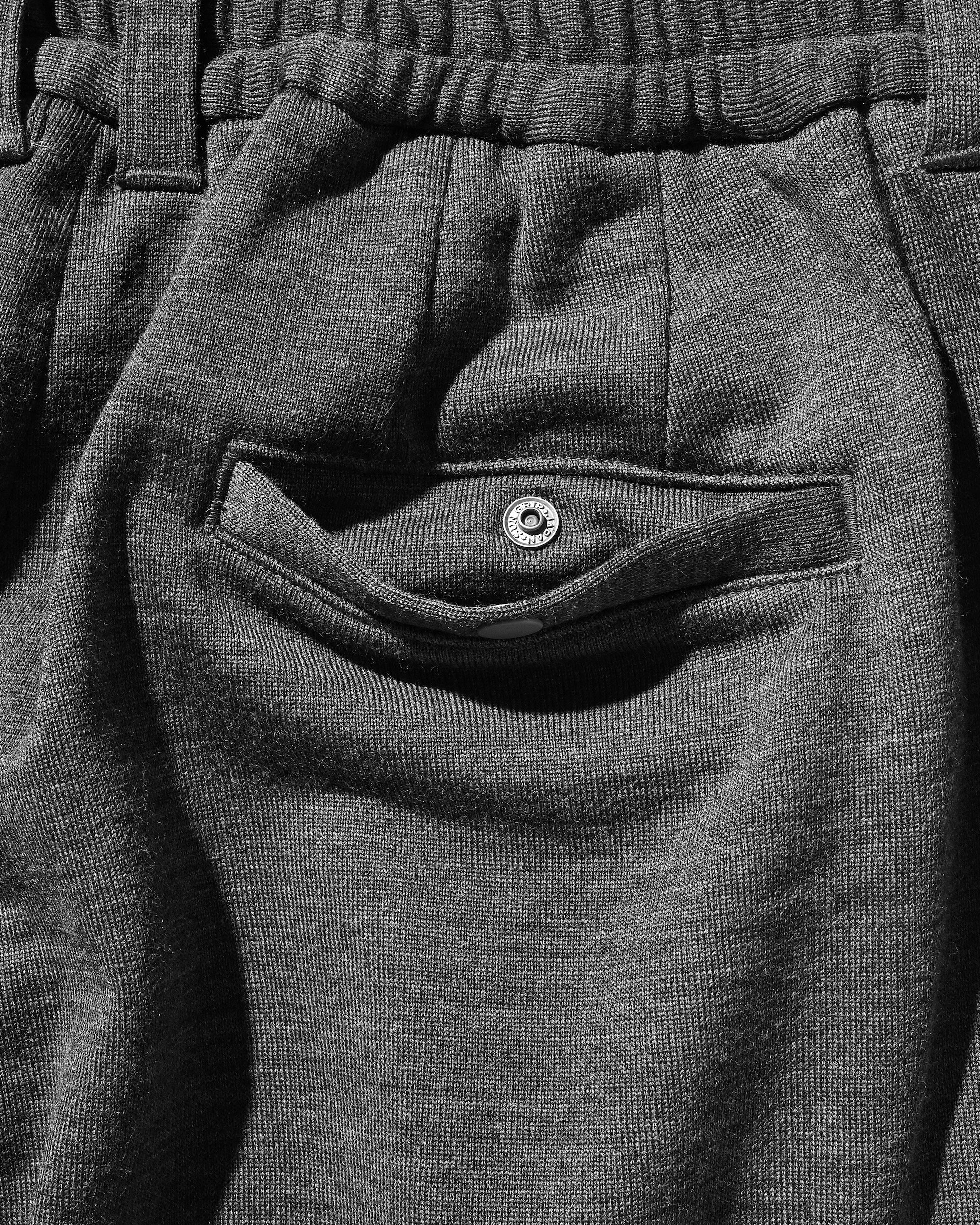 WOOL SWEAT WIDE TAPERED PANTS (GRAY)